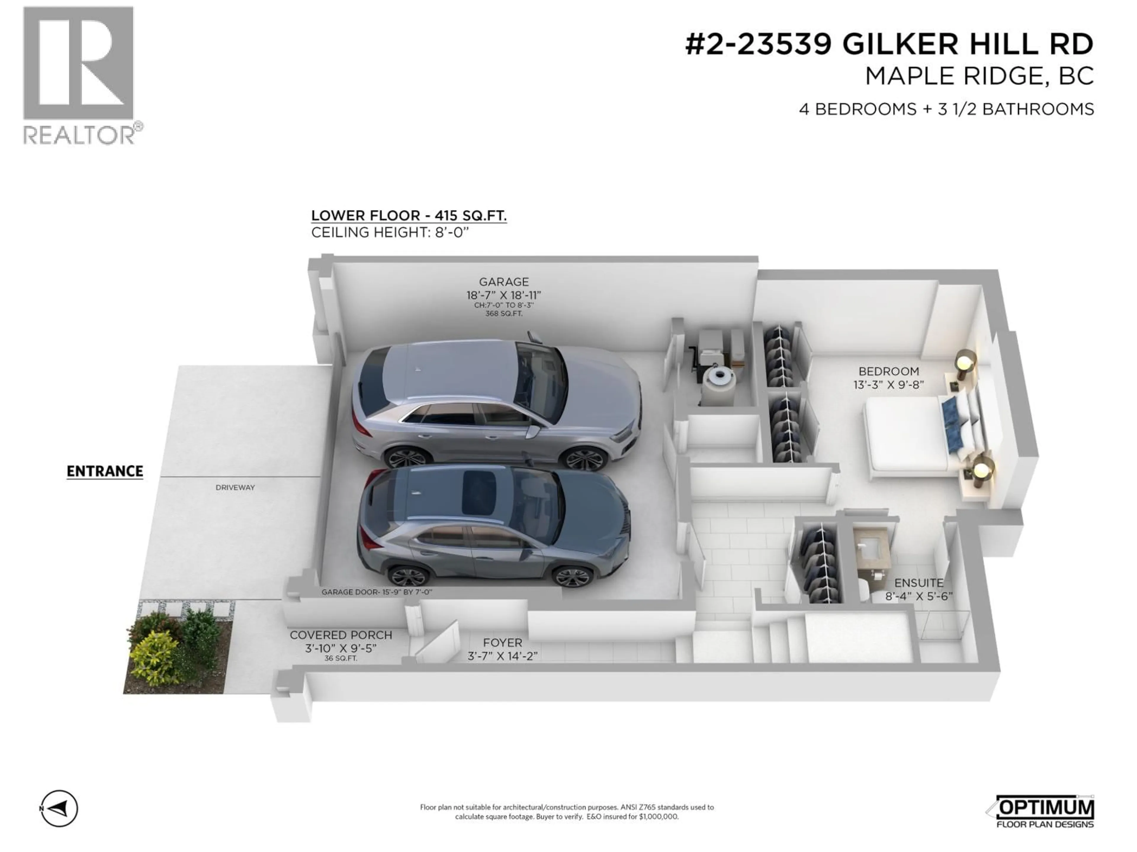 Floor plan for 2 - 23539 GILKER HILL ROAD, Maple Ridge British Columbia V2W1C8