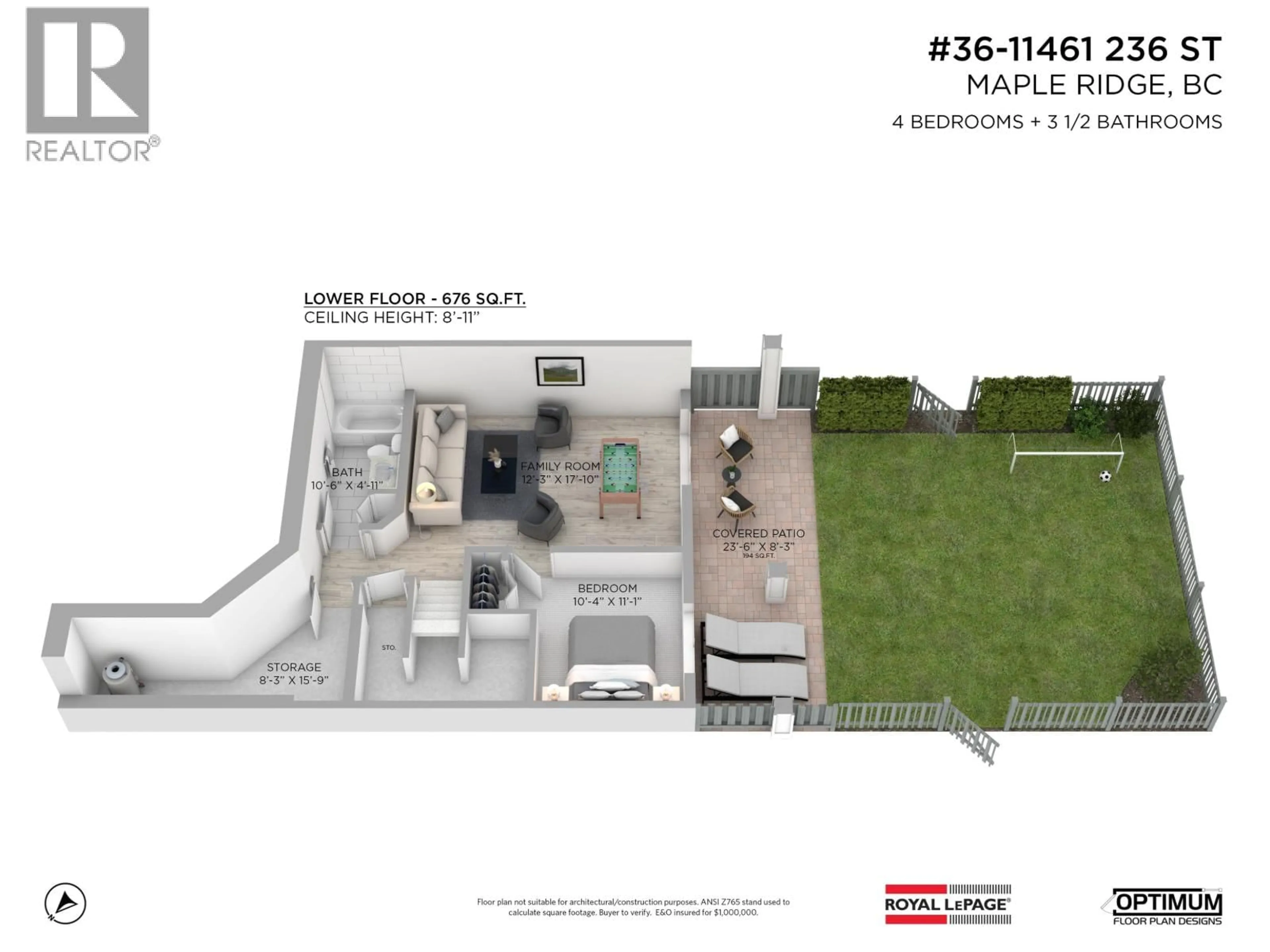 Floor plan for 36 - 11461 236 STREET, Maple Ridge British Columbia V2W0H6
