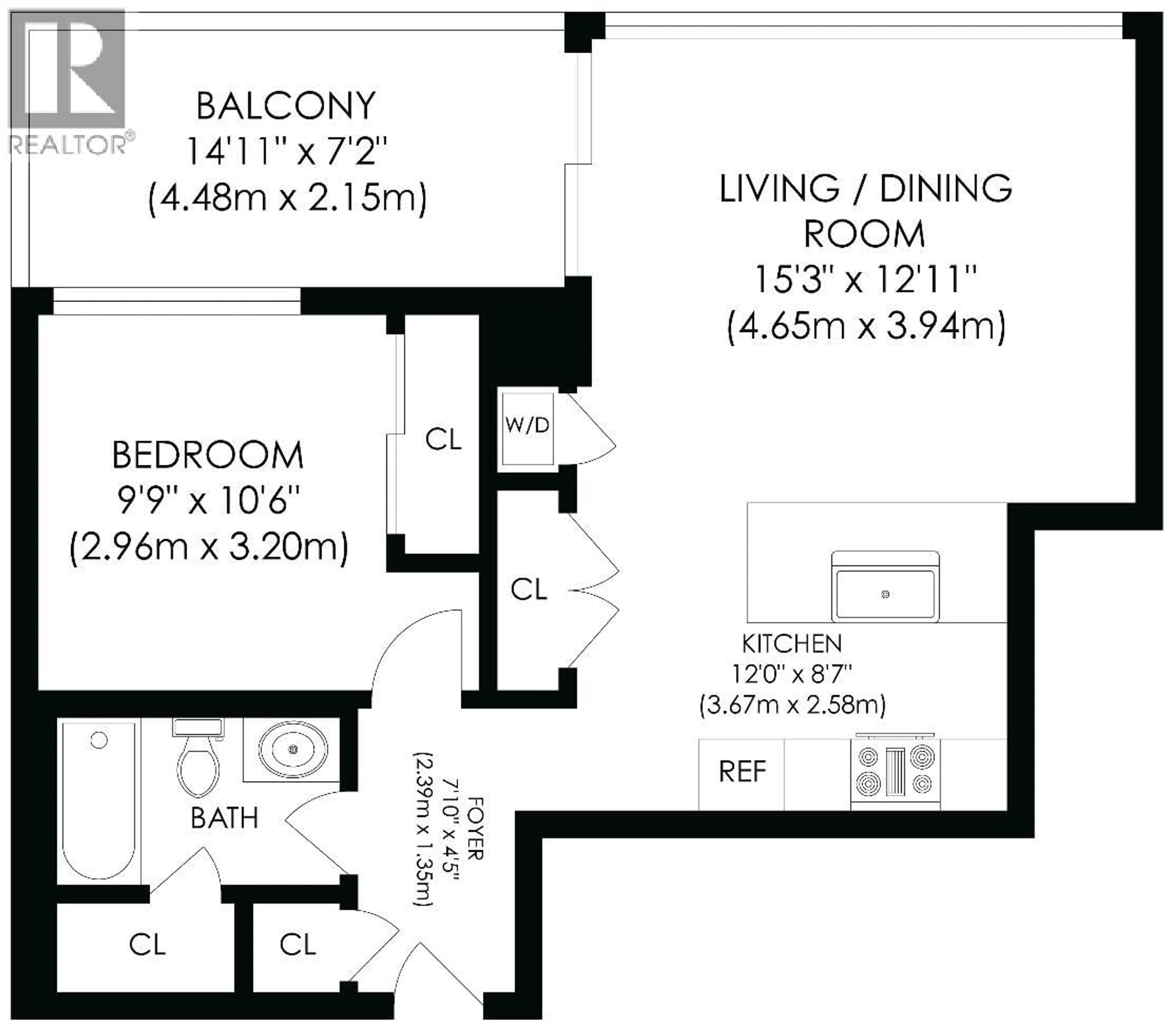 Floor plan for 1004 - 5629 BIRNEY AVENUE, West Vancouver British Columbia V6S0L5