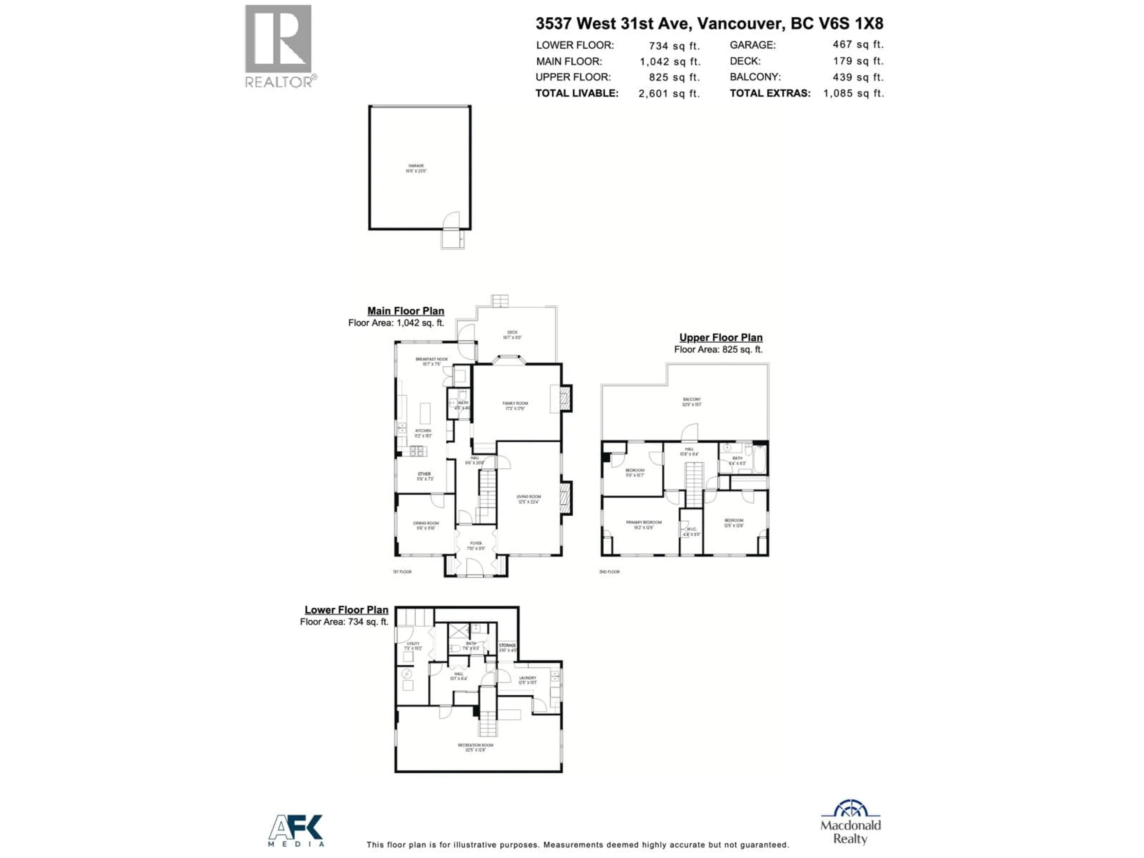 Floor plan for 3537 31ST AVENUE, Vancouver British Columbia V6S1X8
