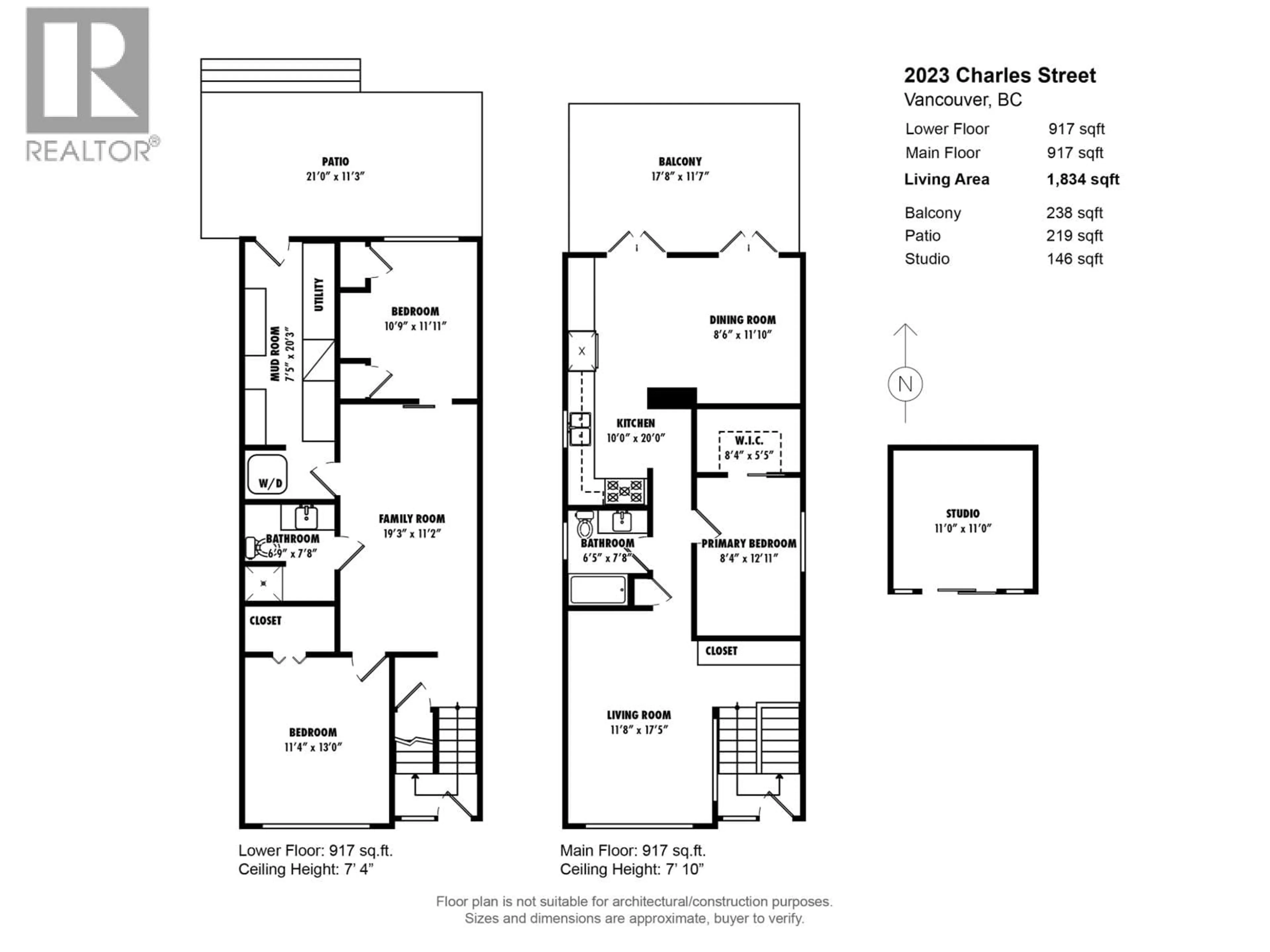 Floor plan for 2023 CHARLES STREET, Vancouver British Columbia V5L2V1