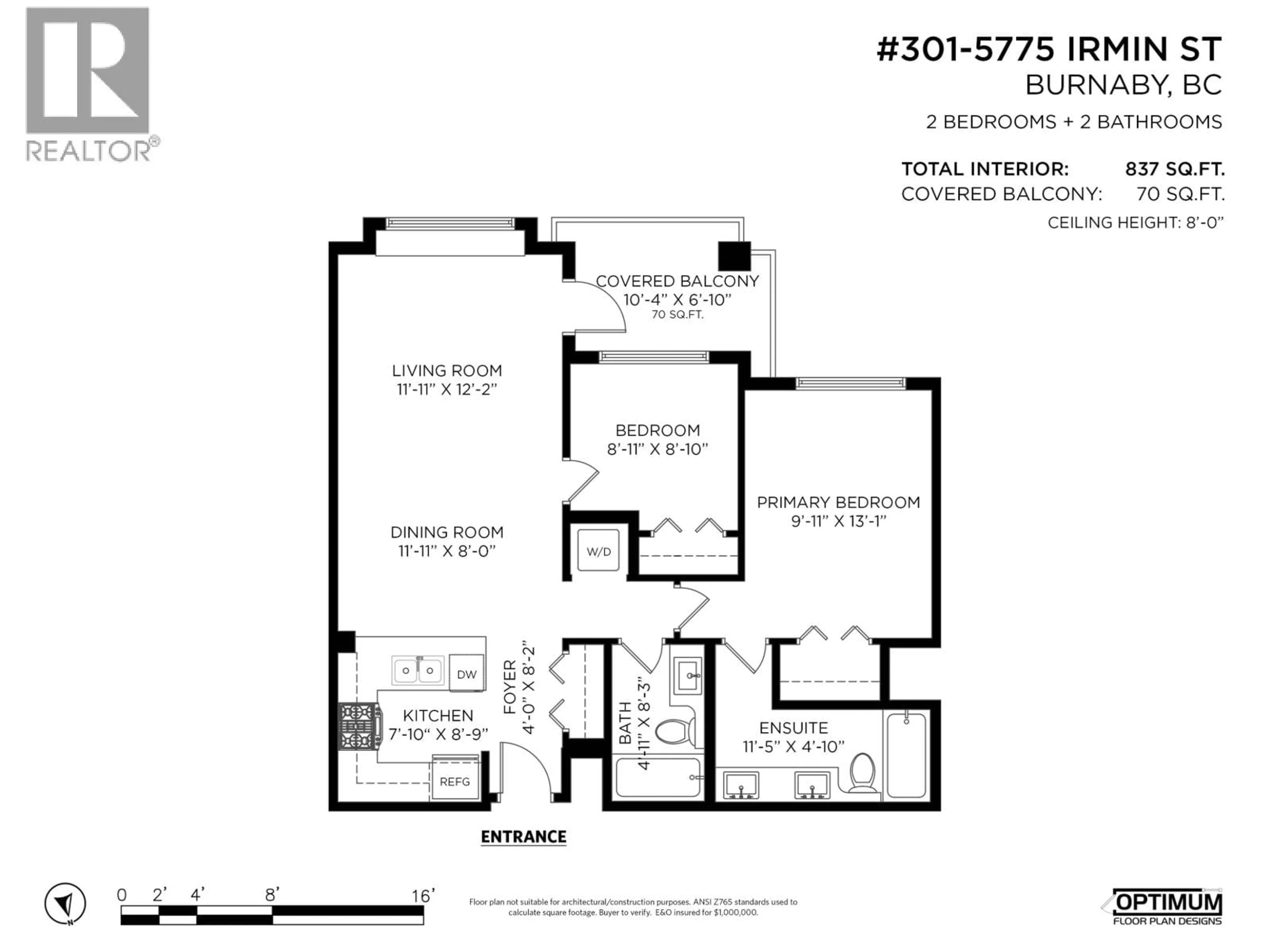 Floor plan for 301 - 5775 IRMIN STREET, Burnaby British Columbia V5J0C3