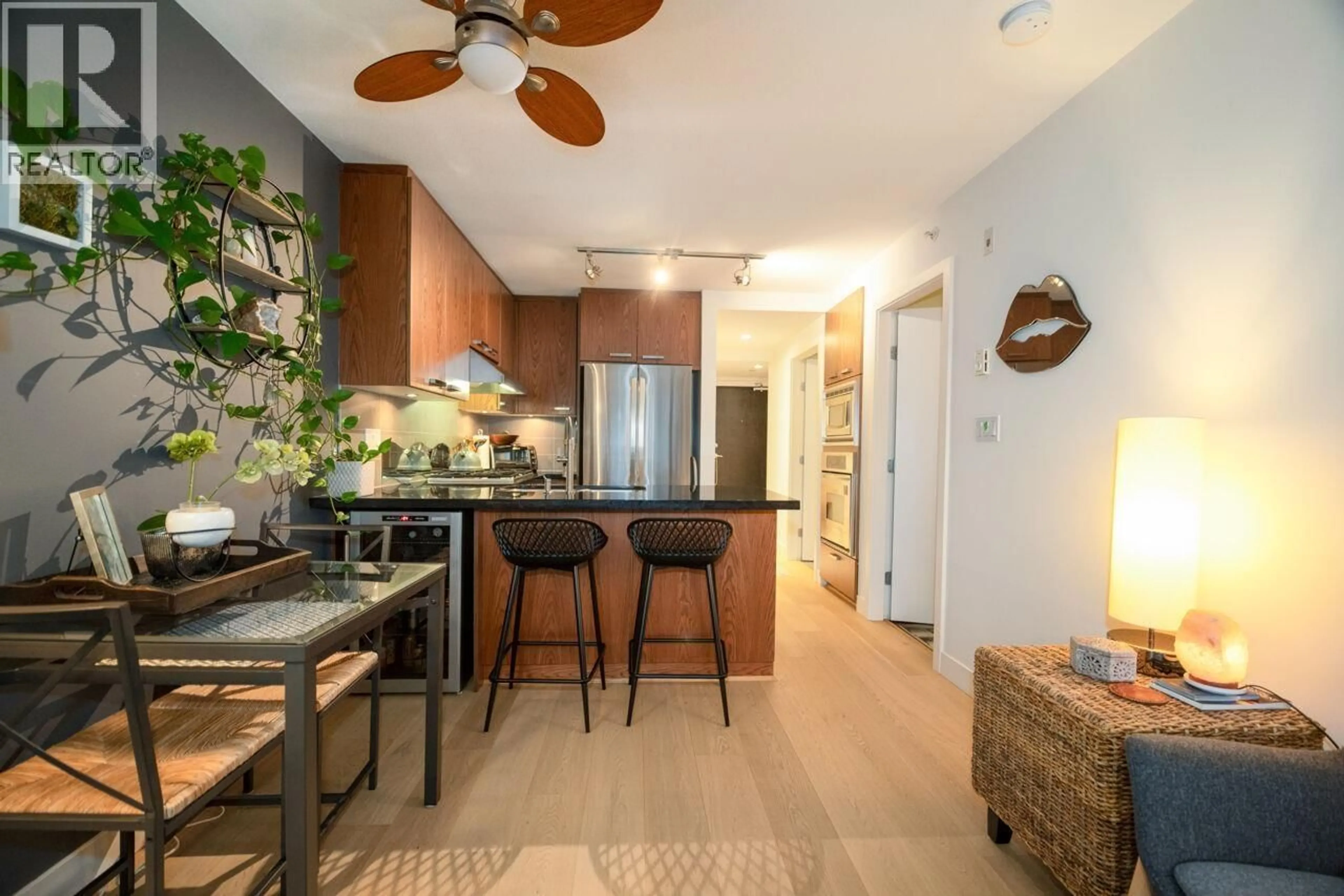 Open concept kitchen, ceramic/tile floor for 206 - 3228 TUPPER STREET, Vancouver British Columbia V5Z4S7