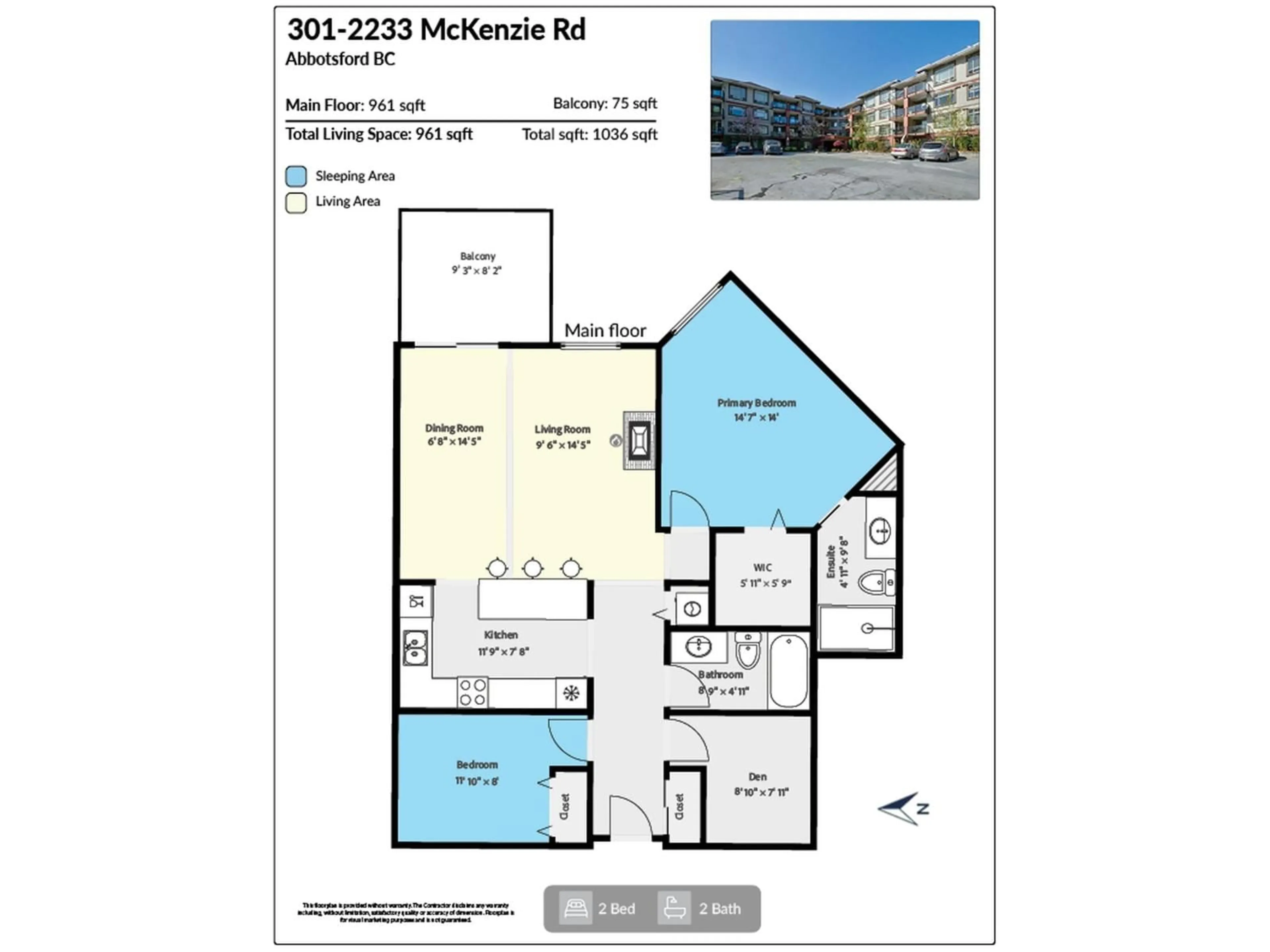 Floor plan for 301 - 2233 MCKENZIE ROAD, Abbotsford British Columbia V2S4A1