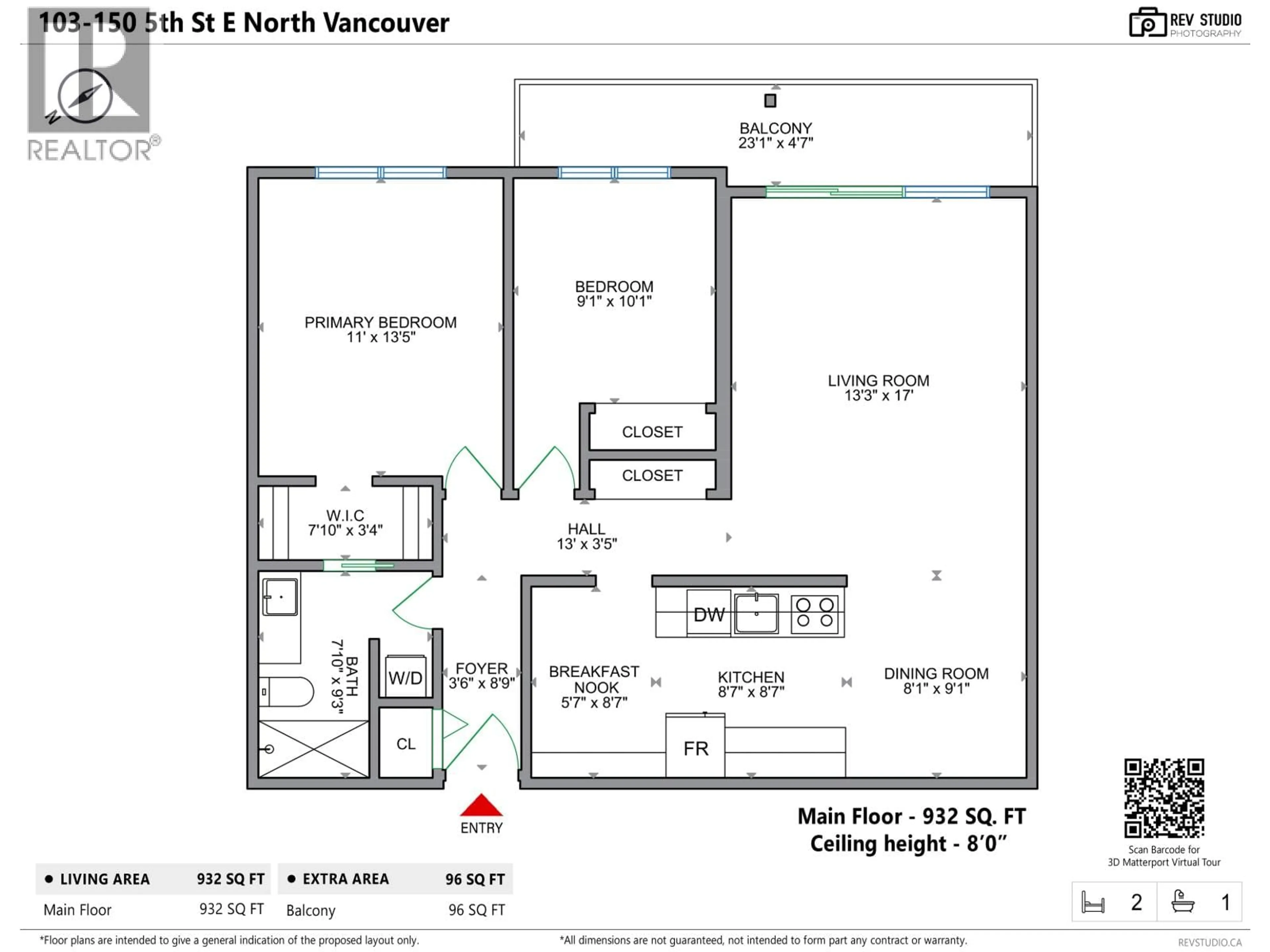 Floor plan for 103 - 150 5TH STREET, North Vancouver British Columbia V7L1L5