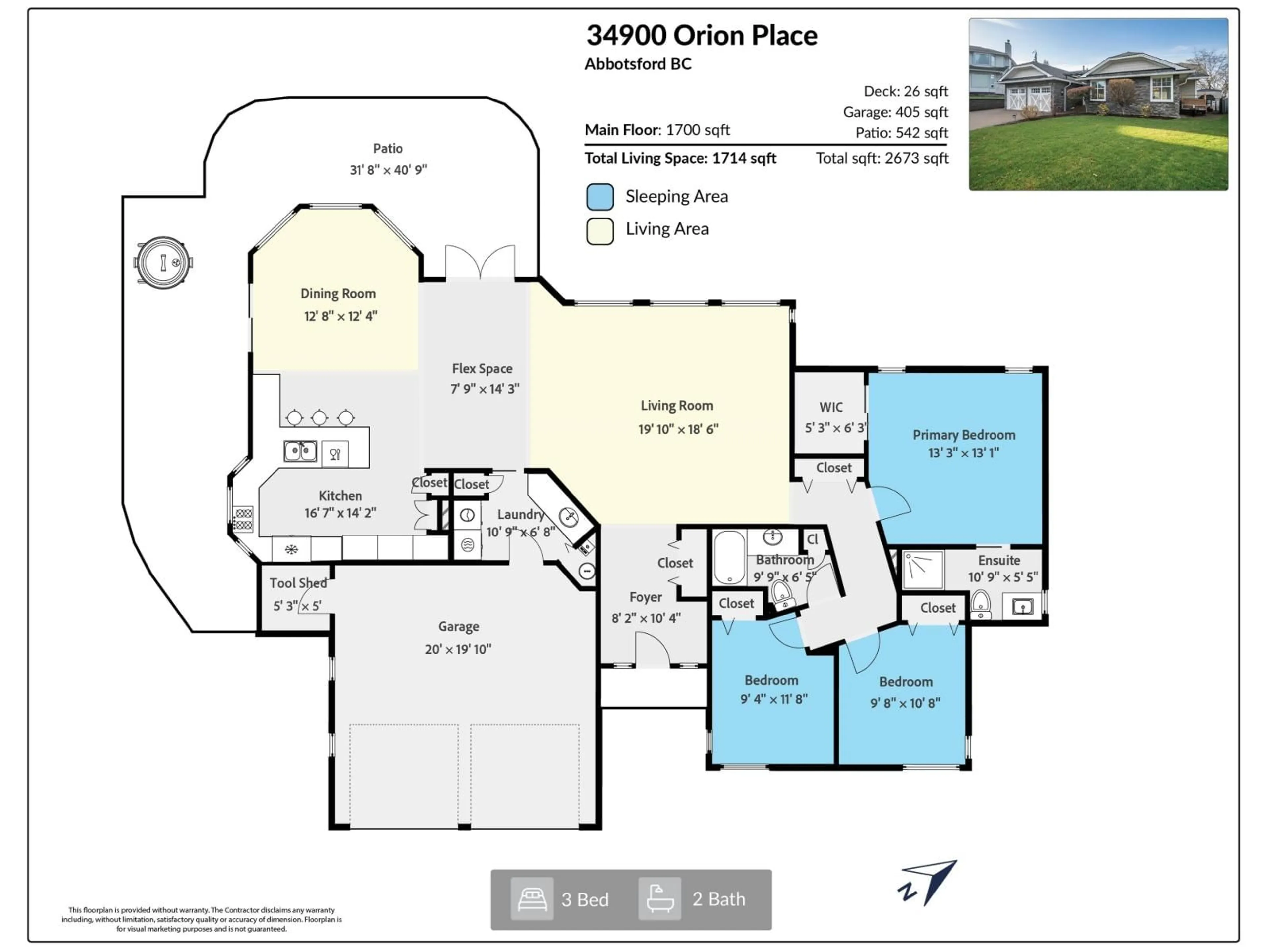 Floor plan for 34900 ORION PLACE, Abbotsford British Columbia V2S7R4