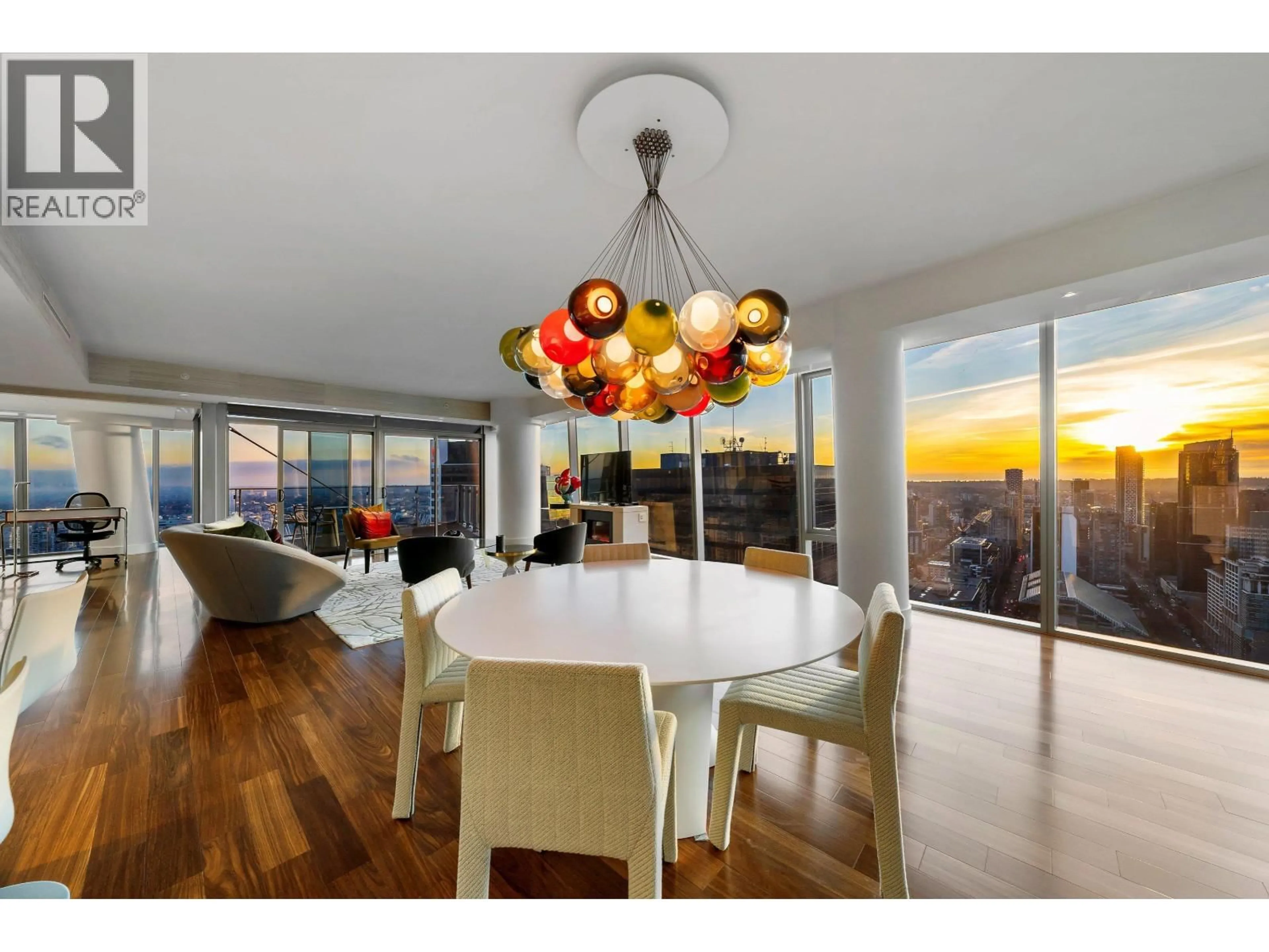 Dining room, wood/laminate floor for 4104 - 667 HOWE STREET, Vancouver British Columbia V6C0B5