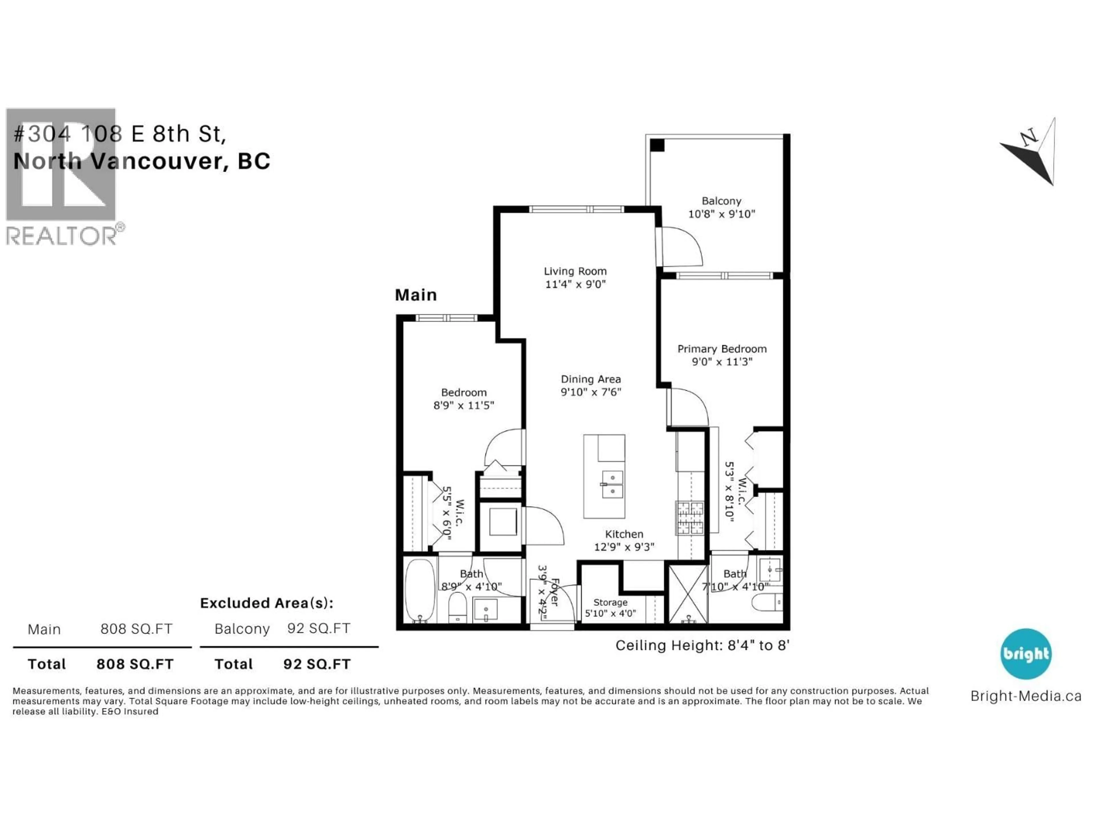 Floor plan for 304 - 108 8TH STREET, North Vancouver British Columbia V7L0H1