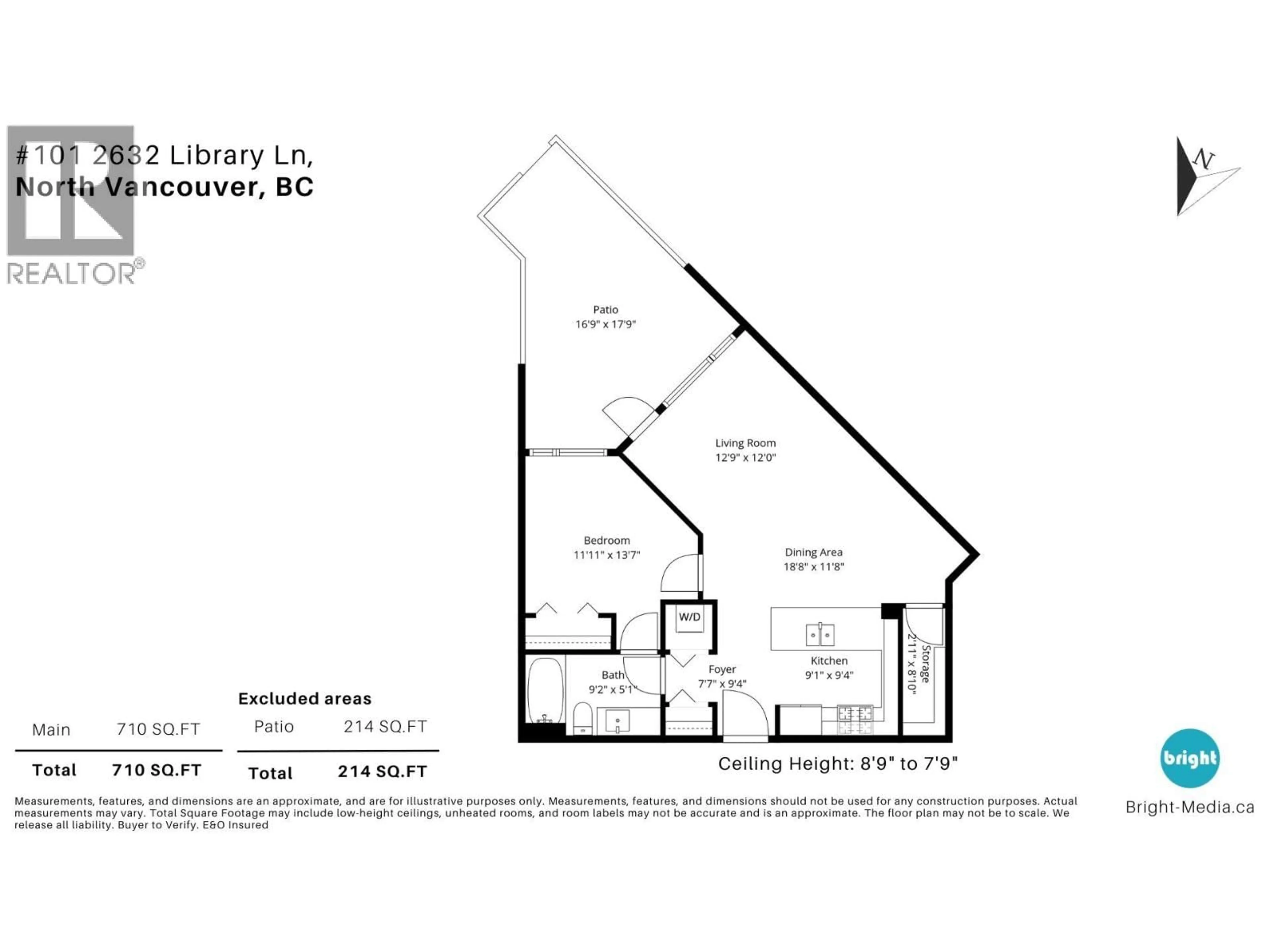 Floor plan for 101 - 2632 LIBRARY LANE, North Vancouver British Columbia V7J0B8