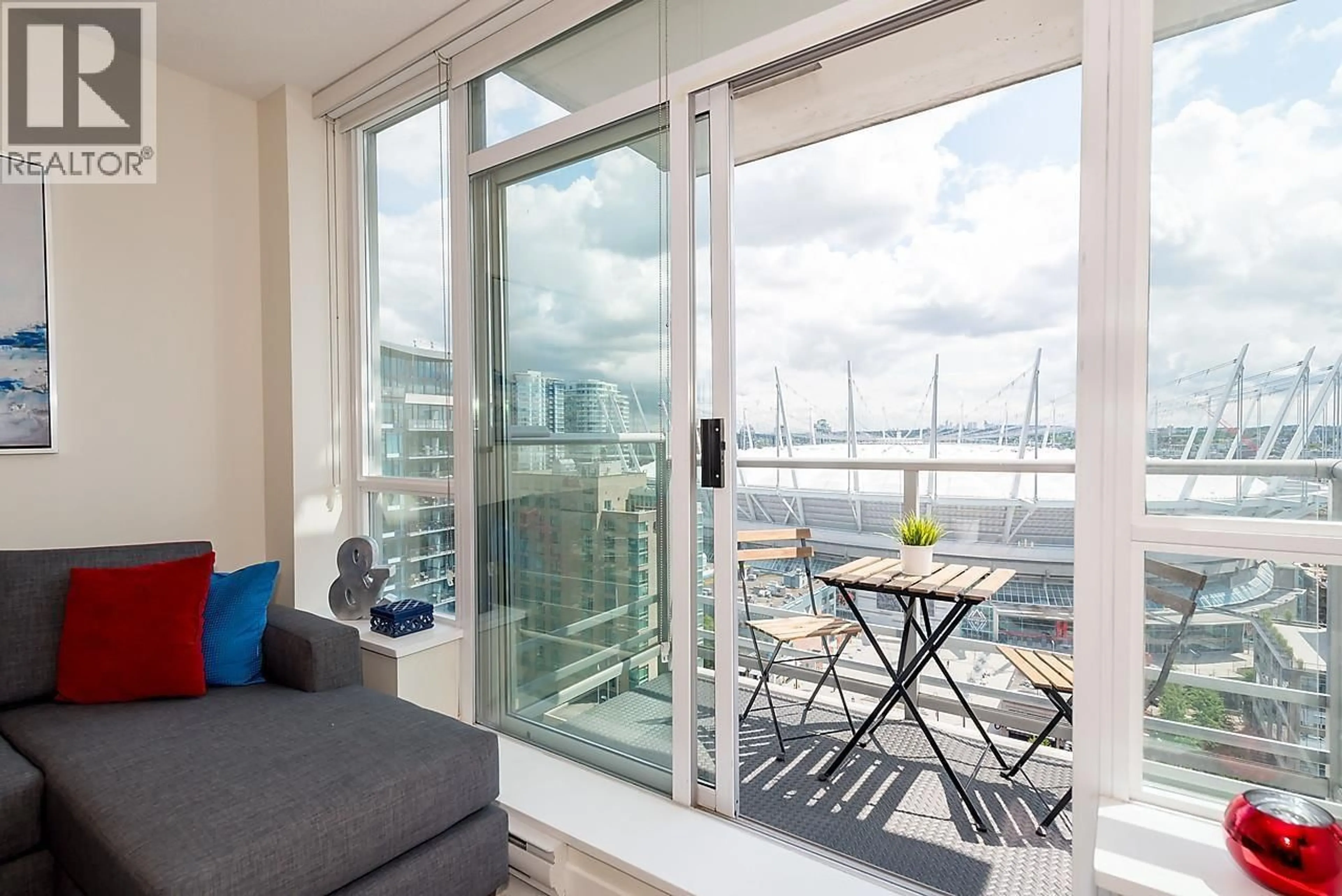 Balcony in the apartment, water/lake/river/ocean view for 1805 - 821 CAMBIE STREET, Vancouver British Columbia V6B0E3