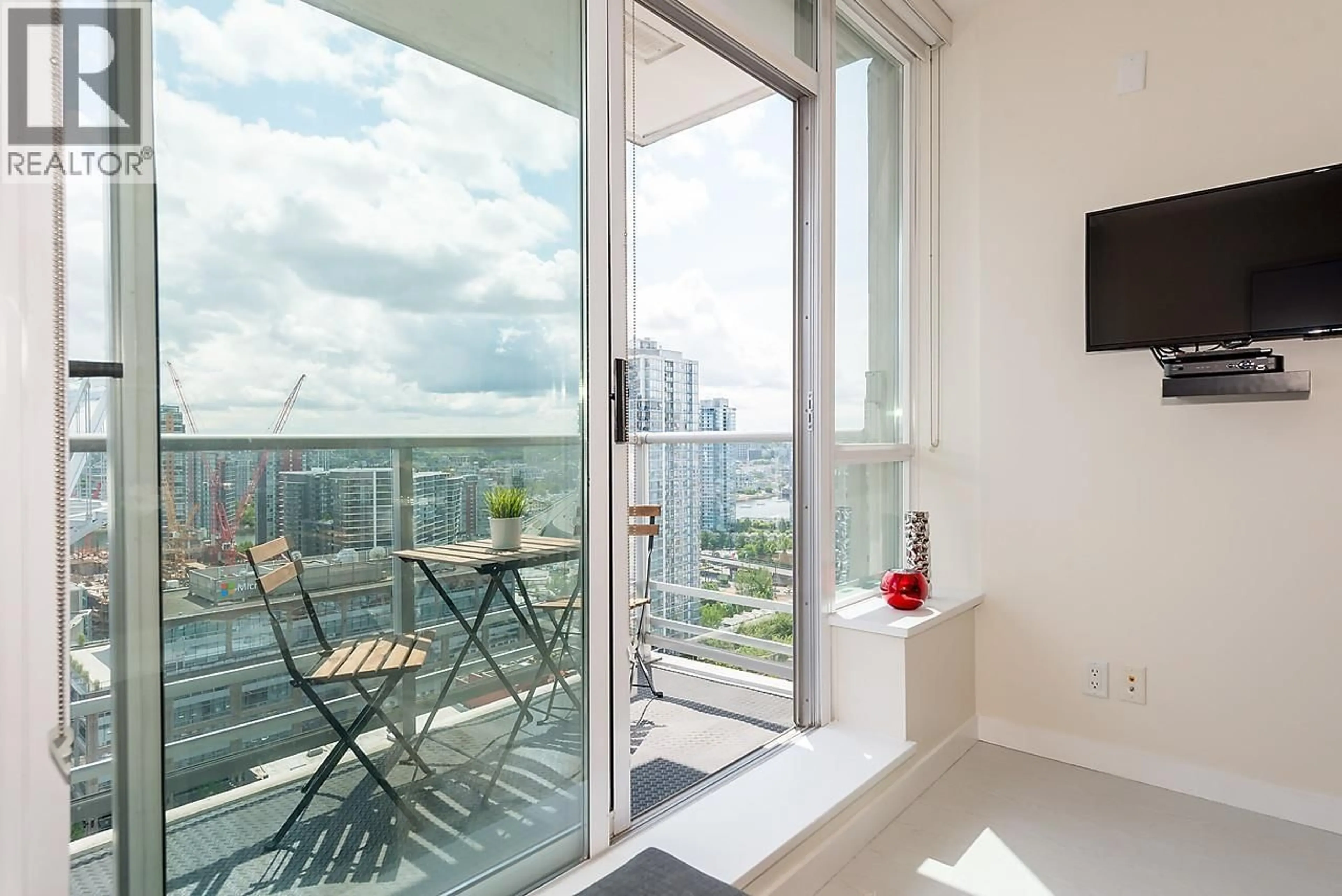 Balcony in the apartment, water/lake/river/ocean view for 1805 - 821 CAMBIE STREET, Vancouver British Columbia V6B0E3