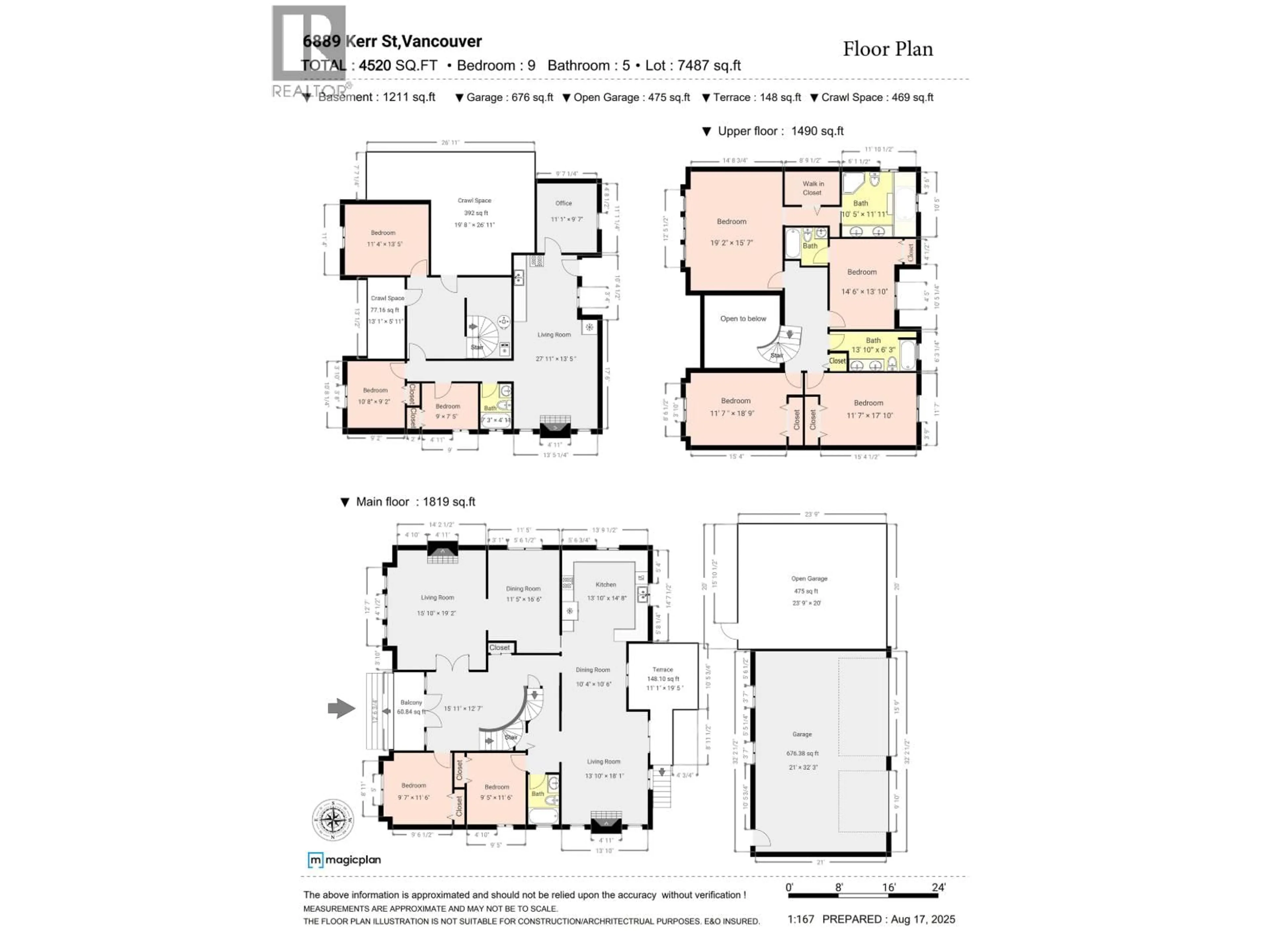 Floor plan for 6889 KERR STREET, Vancouver British Columbia V5S3C9