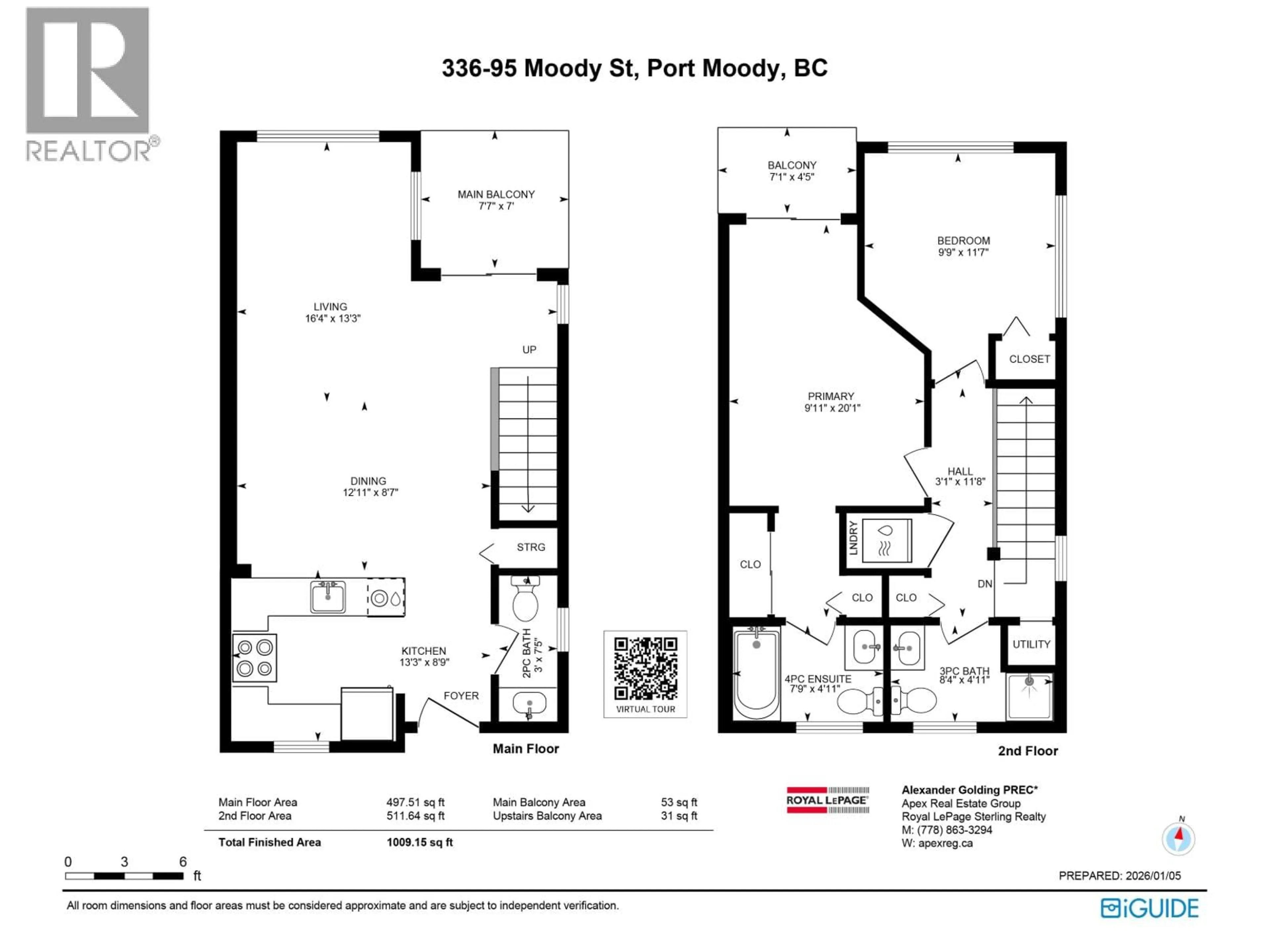 Floor plan for 336 - 95 MOODY STREET, Port Moody British Columbia V3H0H2