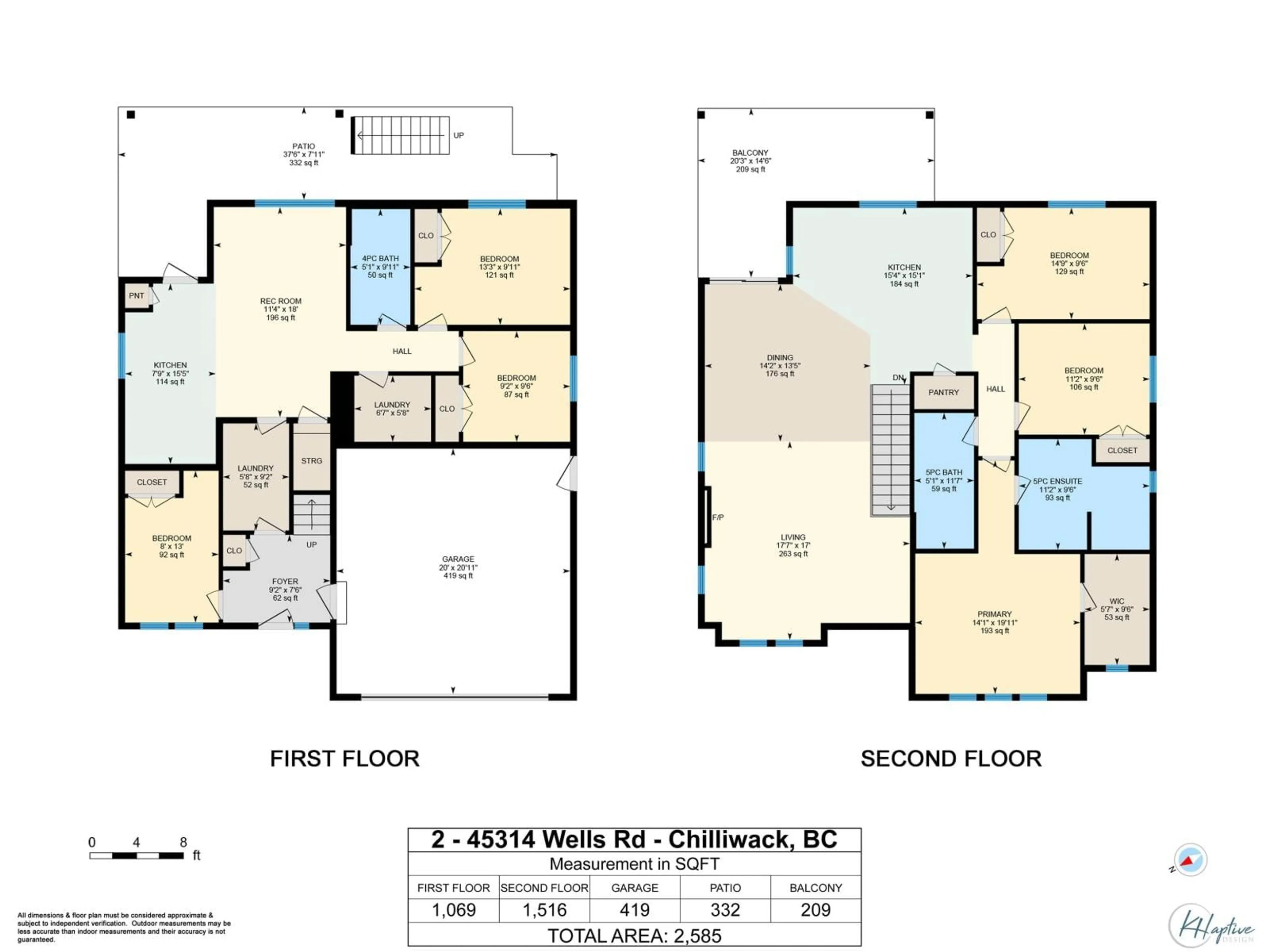Floor plan for 2 - 45314 WELLS ROAD, Chilliwack British Columbia V2R1H2