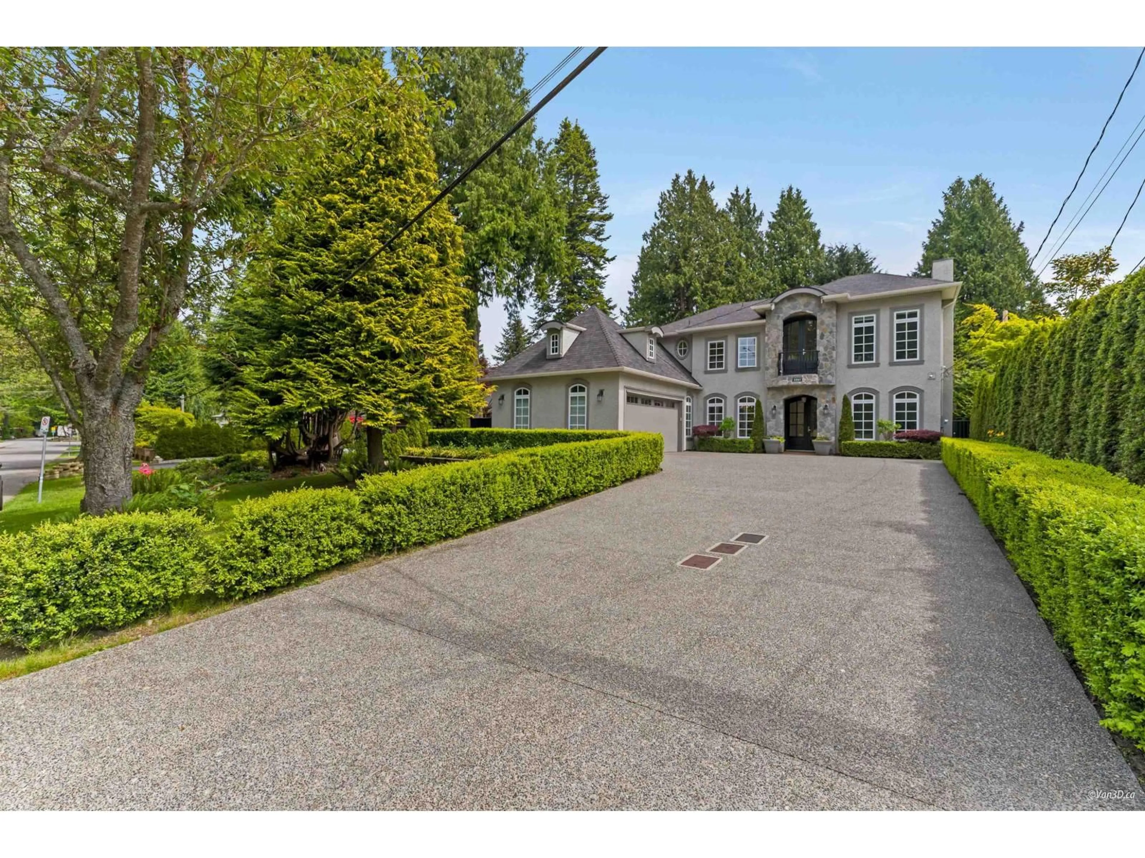 A pic from outside/outdoor area/front of a property/back of a property/a pic from drone, street for 2340 CHRISTOPHERSON ROAD, Surrey British Columbia V4A3L4
