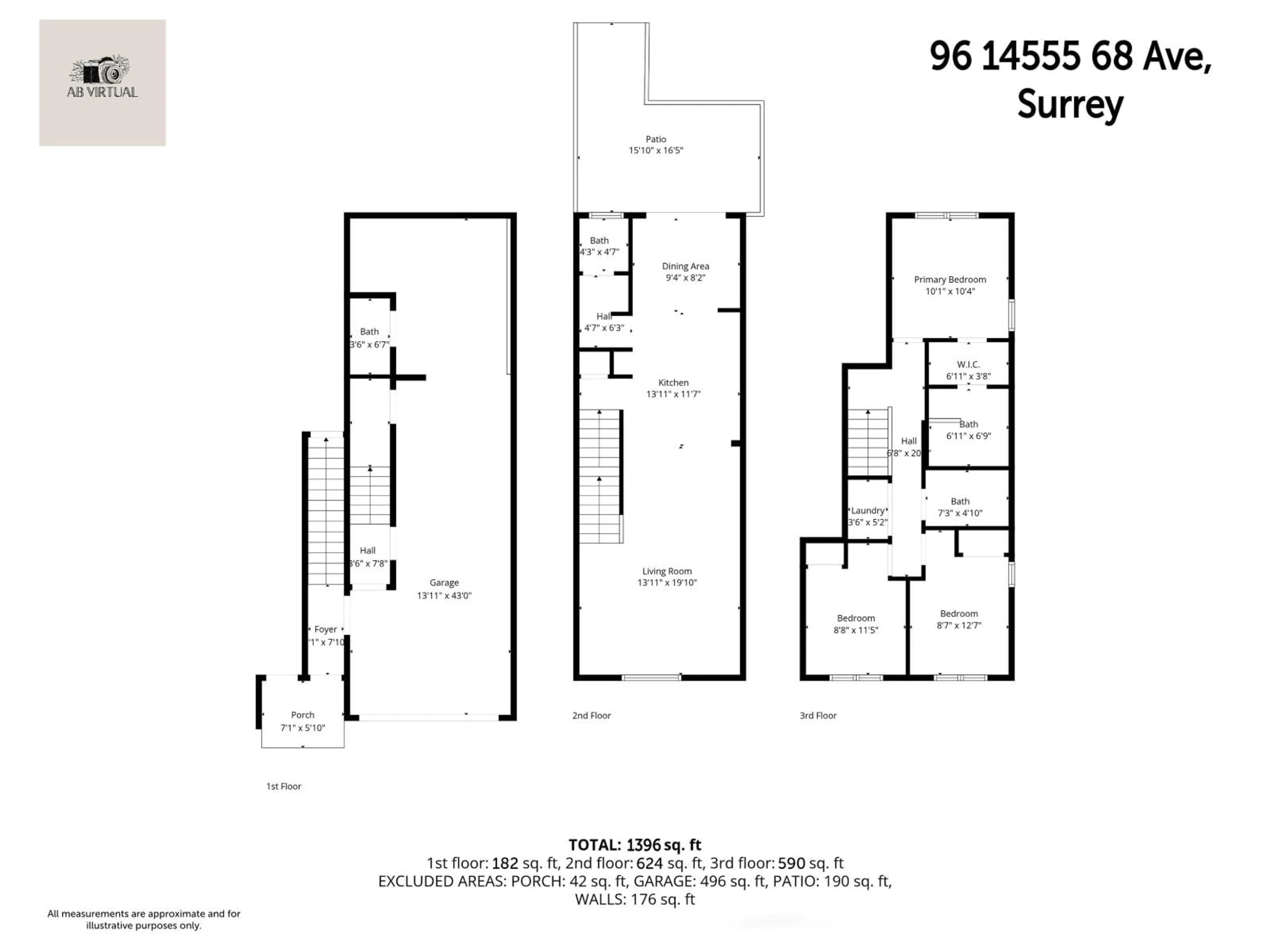 Floor plan for 96 - 14555 68 AVENUE, Surrey British Columbia V3S2A8