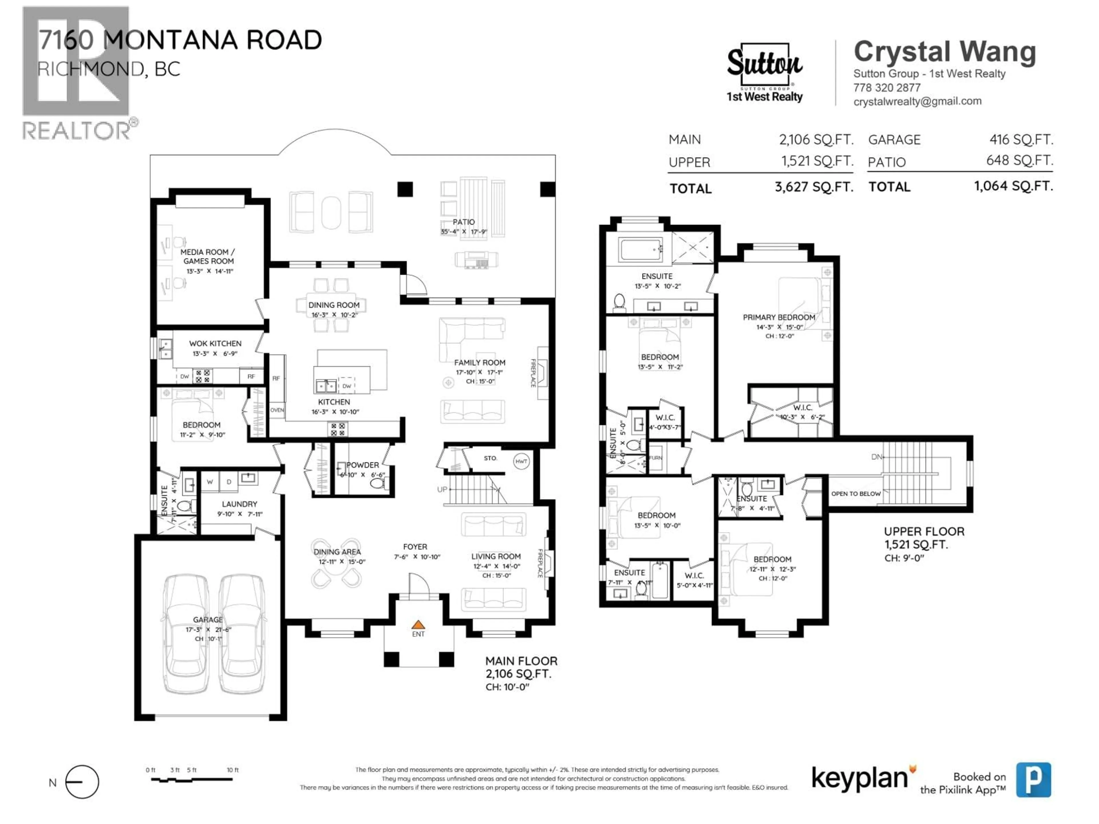 Floor plan for 7160 MONTANA ROAD, Richmond British Columbia V7C4K3