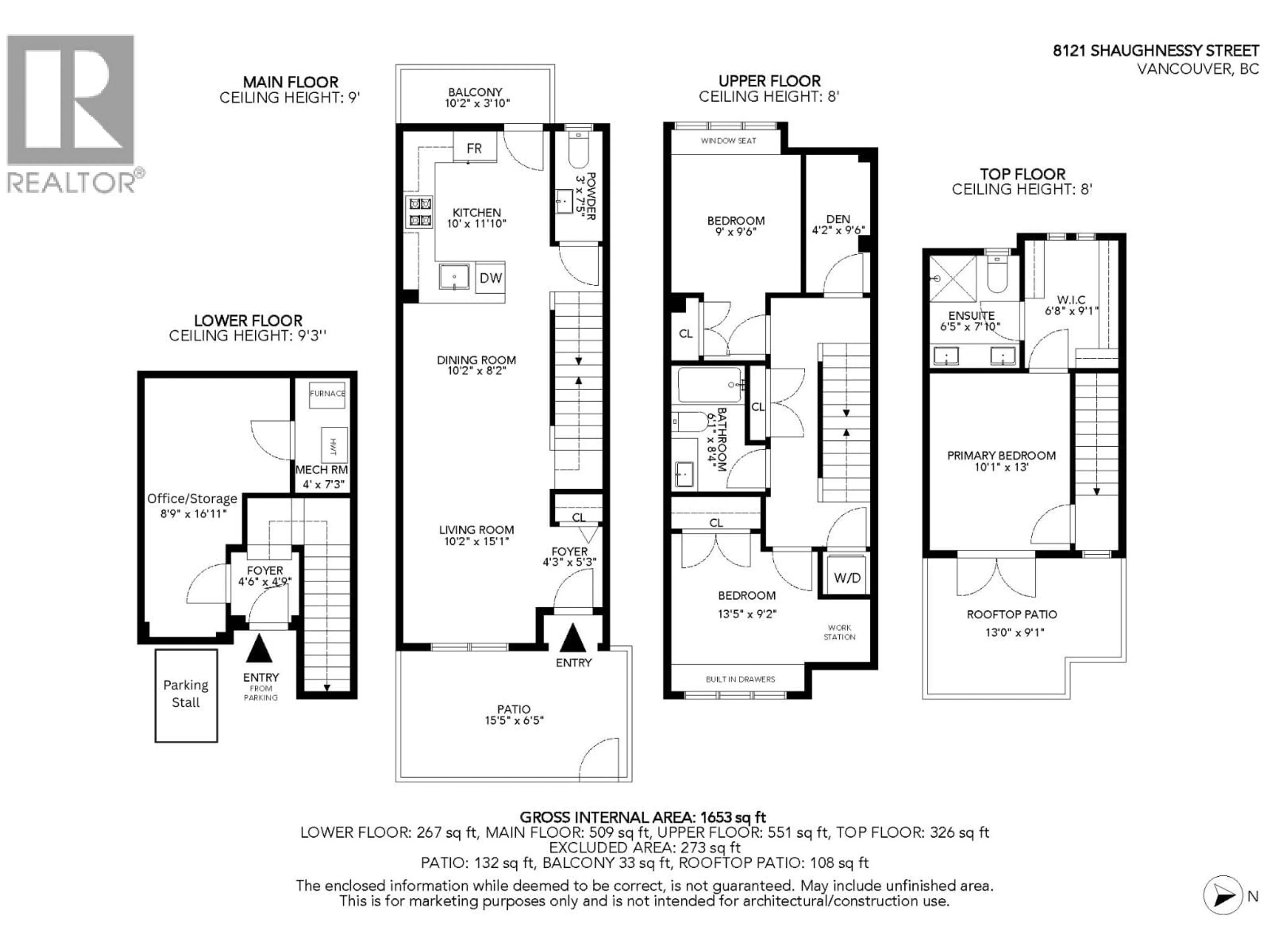 Floor plan for 8121 SHAUGHNESSY STREET, Vancouver British Columbia V6P3X9