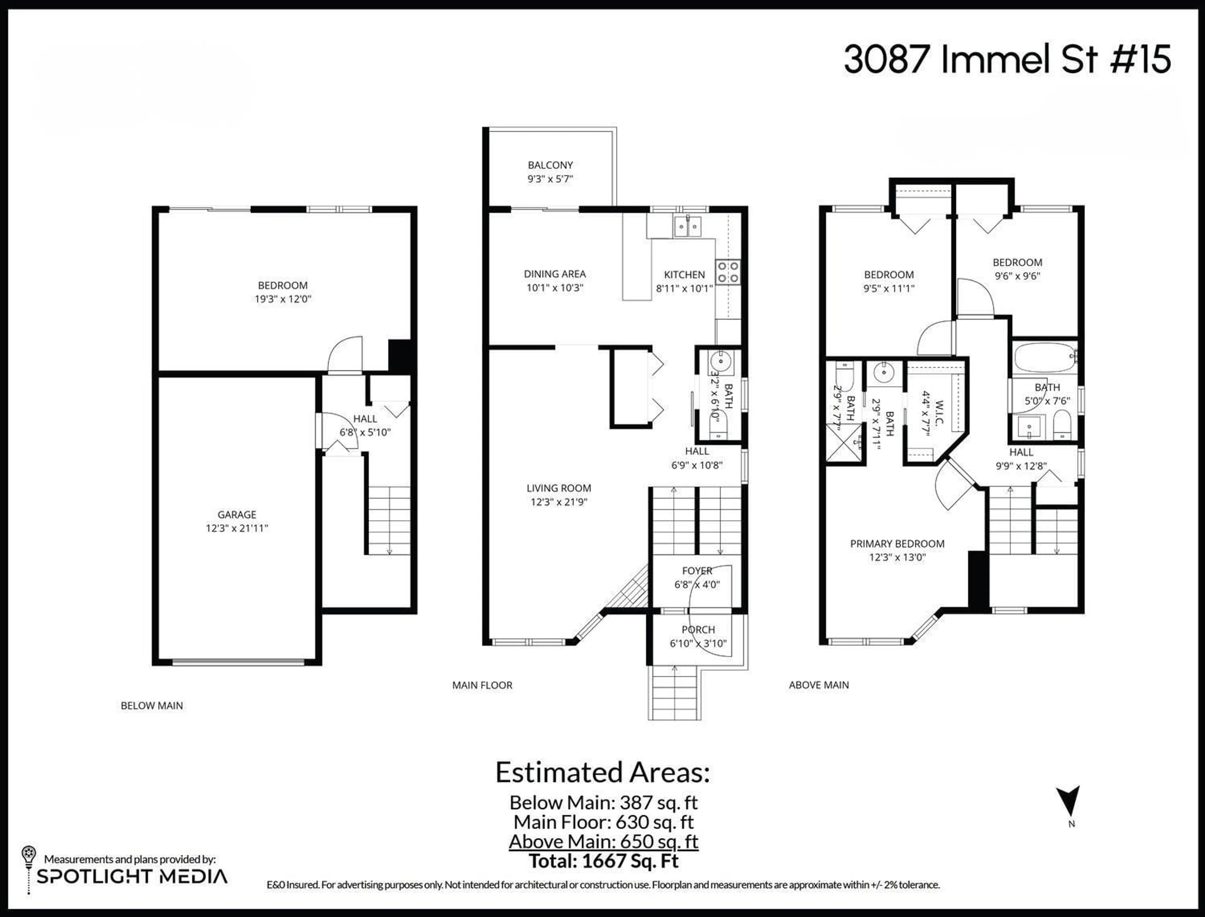 Floor plan for 15 - 3087 IMMEL STREET, Abbotsford British Columbia V2S6Z6