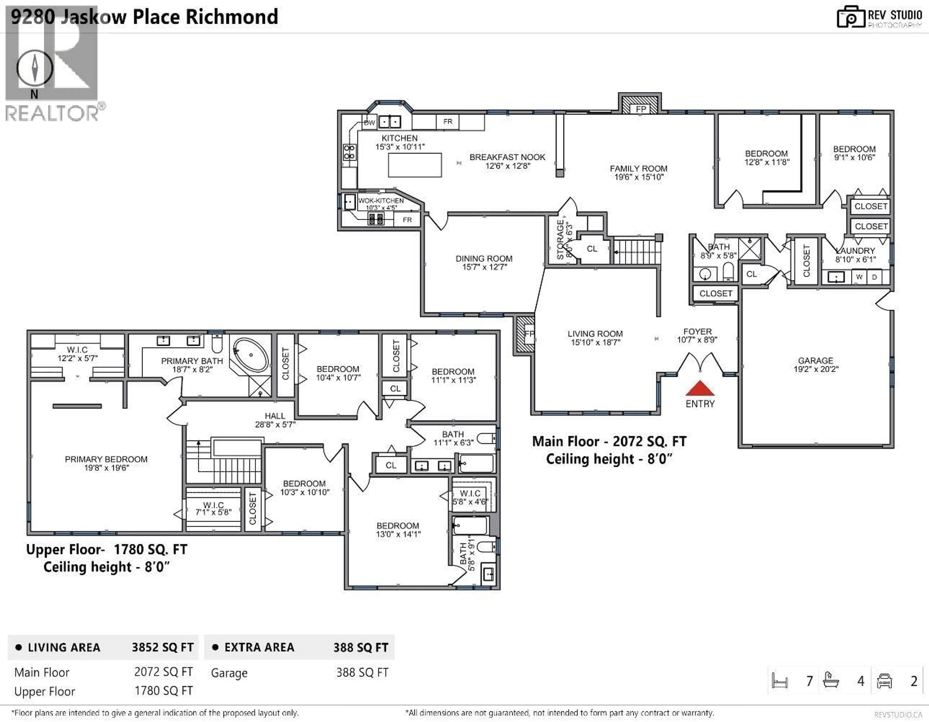 Floor plan for 9280 JASKOW PLACE, Richmond British Columbia V7E5S4