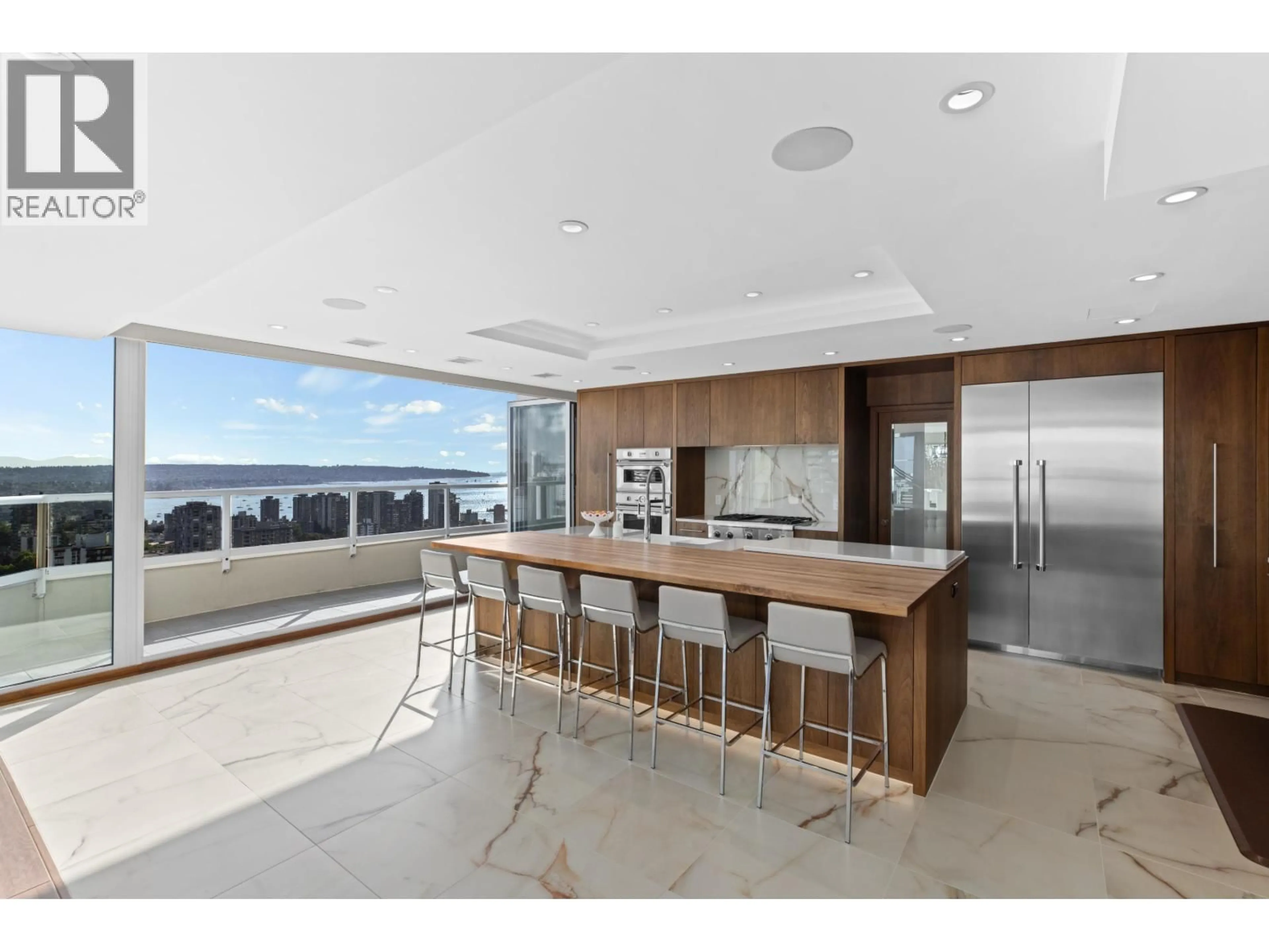 Open concept kitchen, ceramic/tile floor for 3101 - 717 JERVIS STREET, Vancouver British Columbia V6E4L5