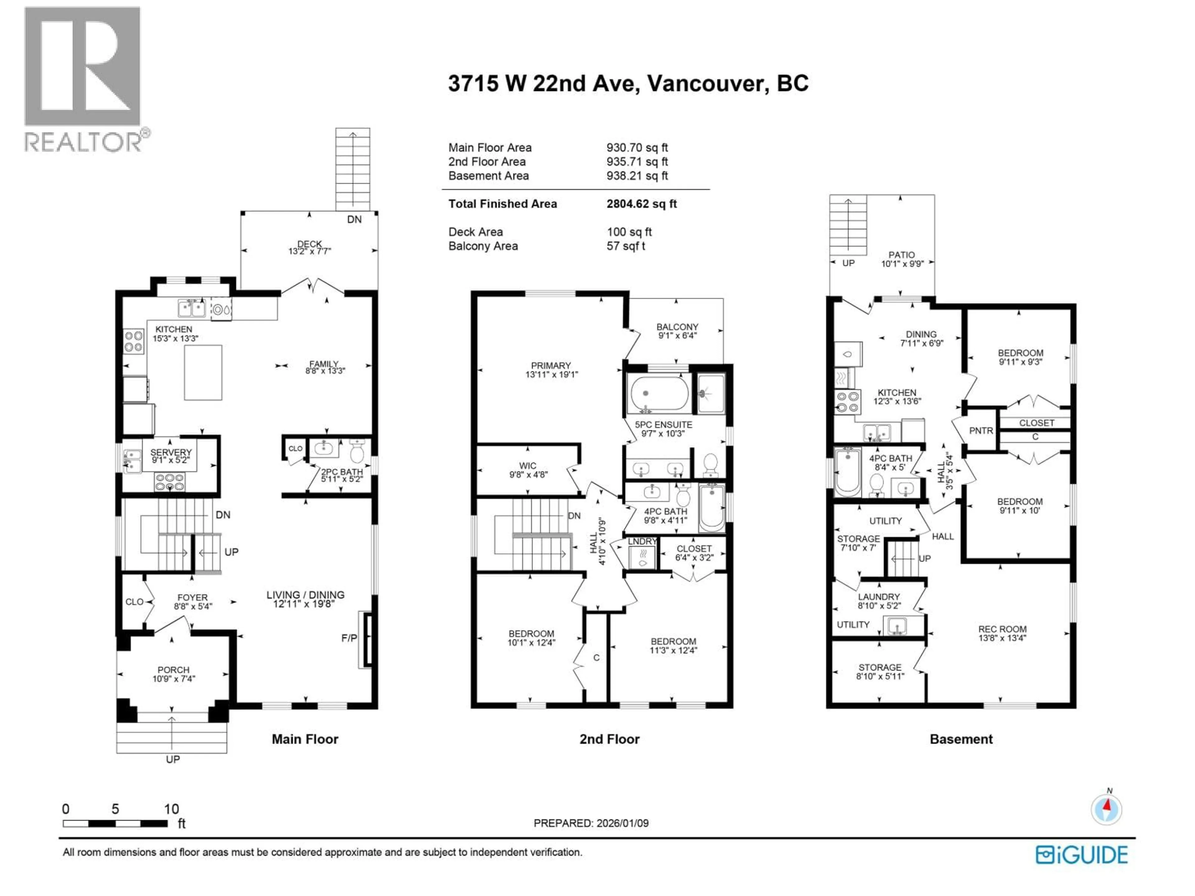 Floor plan for 3715 22ND AVENUE, Vancouver British Columbia V6S1J5