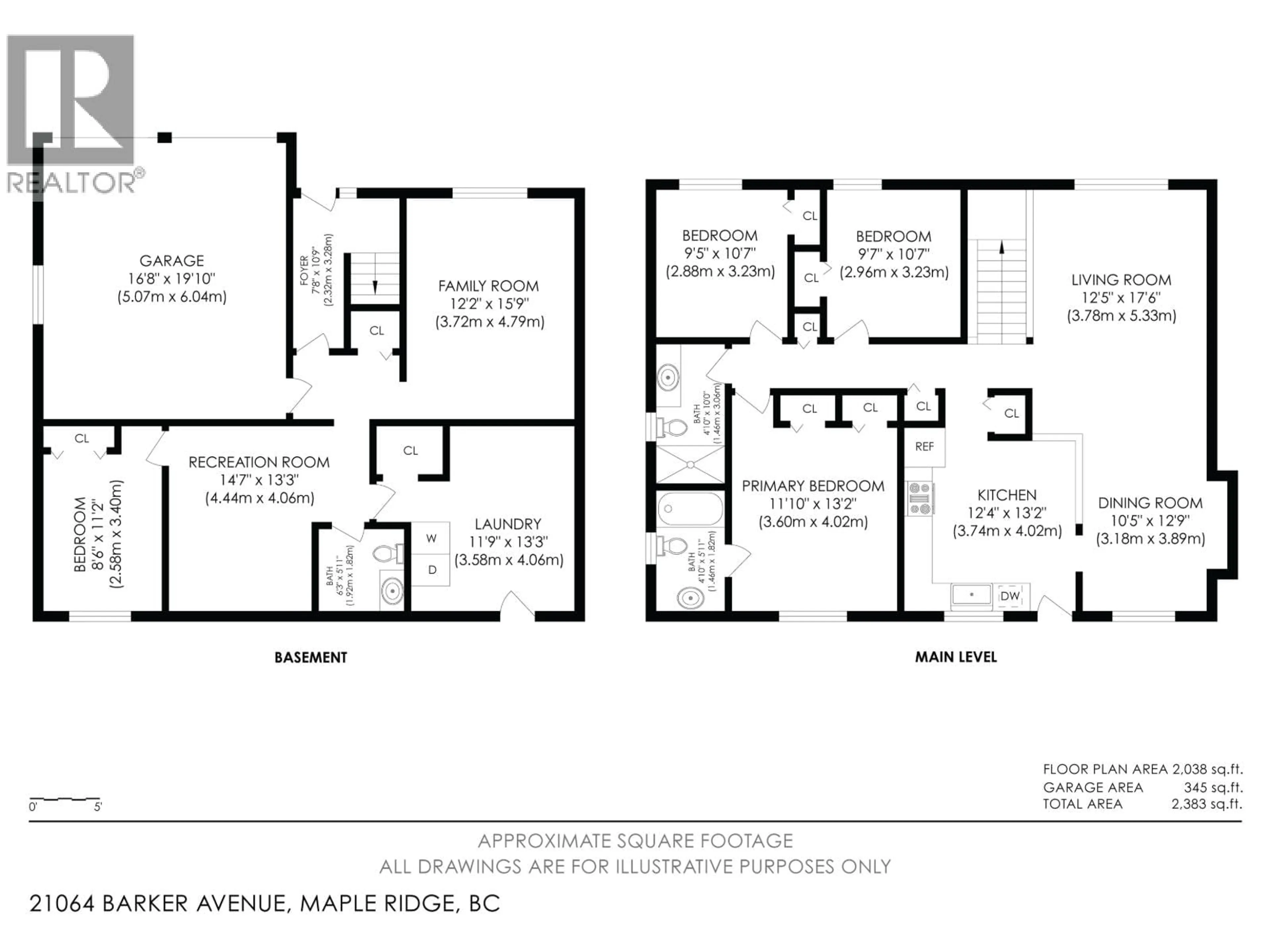 Floor plan for 21064 BARKER AVENUE, Maple Ridge British Columbia V2X8R6