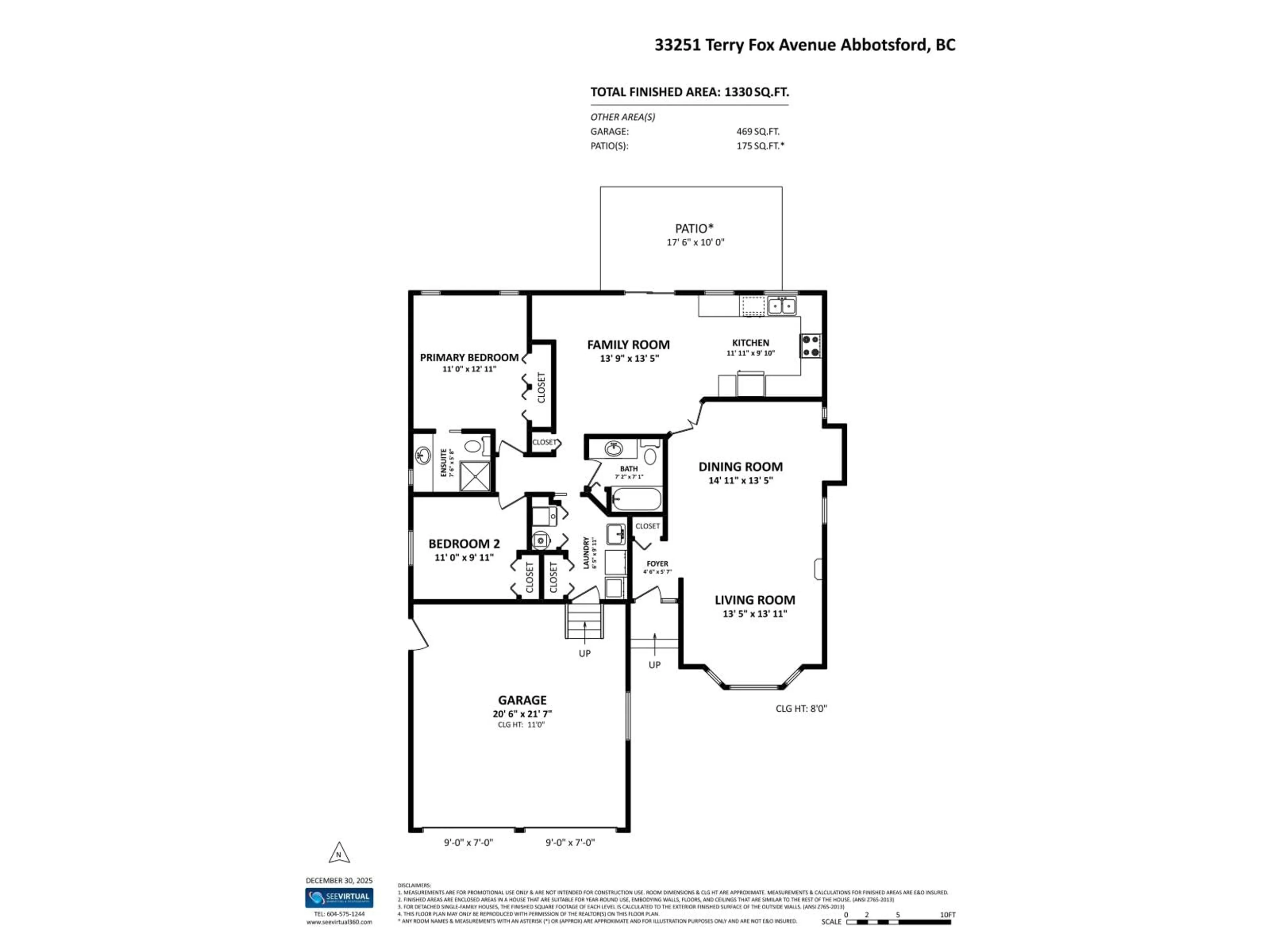 Floor plan for 33251 TERRY FOX AVENUE, Abbotsford British Columbia V2S6T9