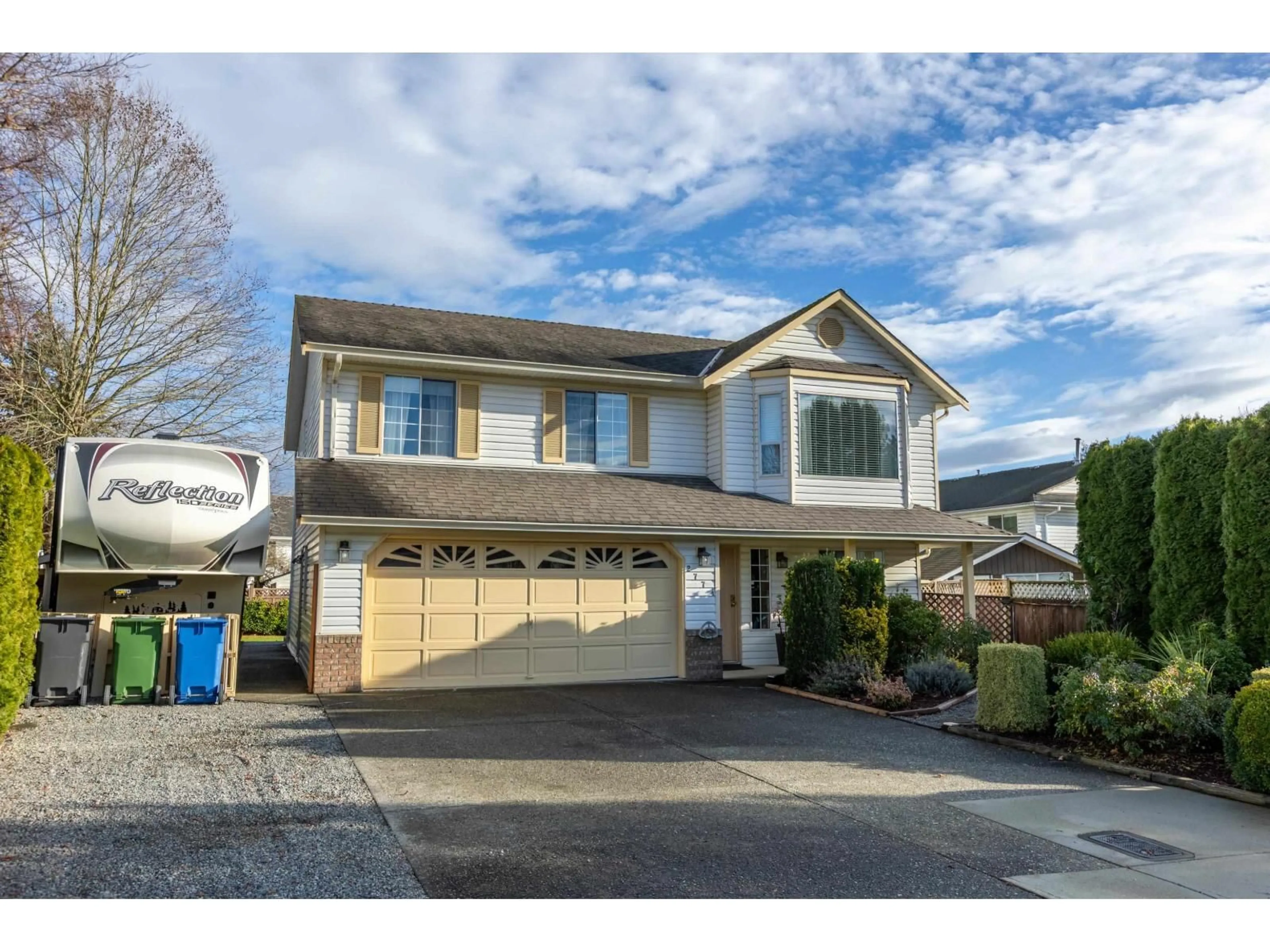 Home with vinyl exterior material, street for 2774 DEHAVILLAND PLACE, Abbotsford British Columbia V2T5E2