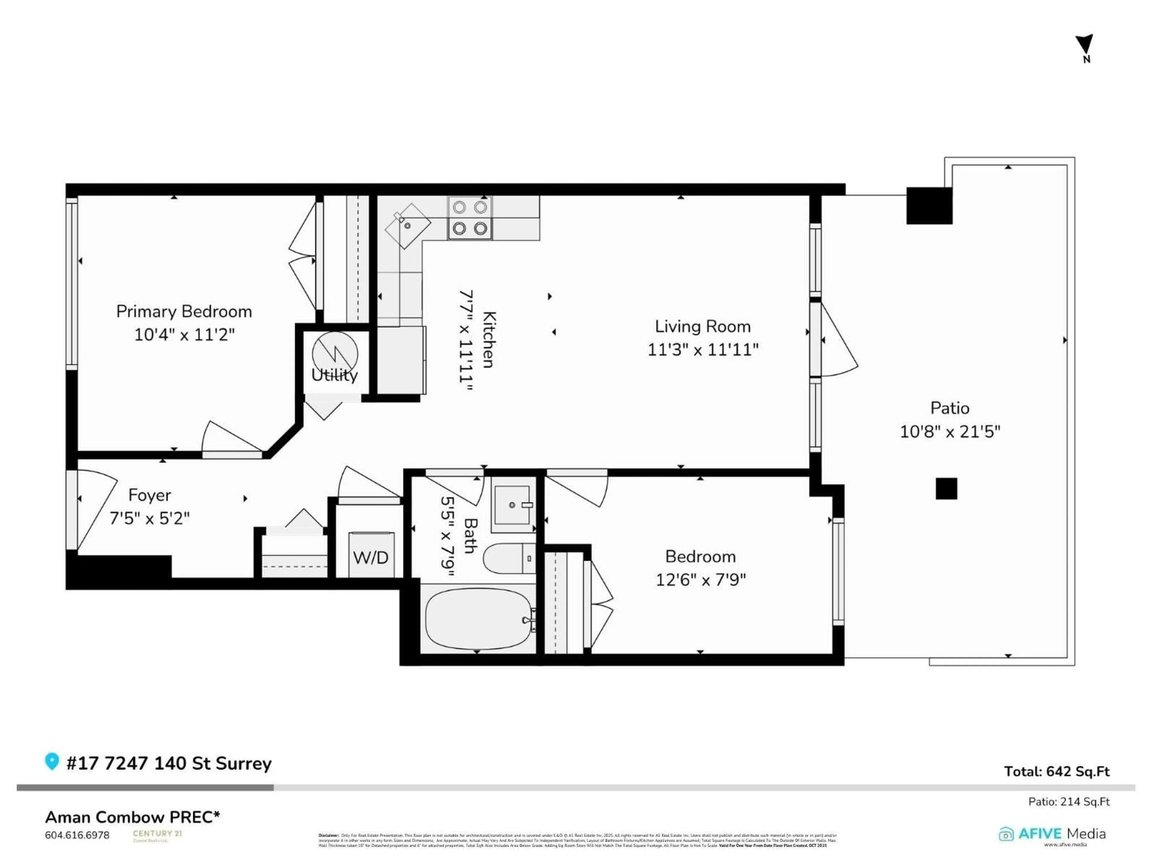 Floor plan for 17 - 7247 140 STREET, Surrey British Columbia V3W1K8
