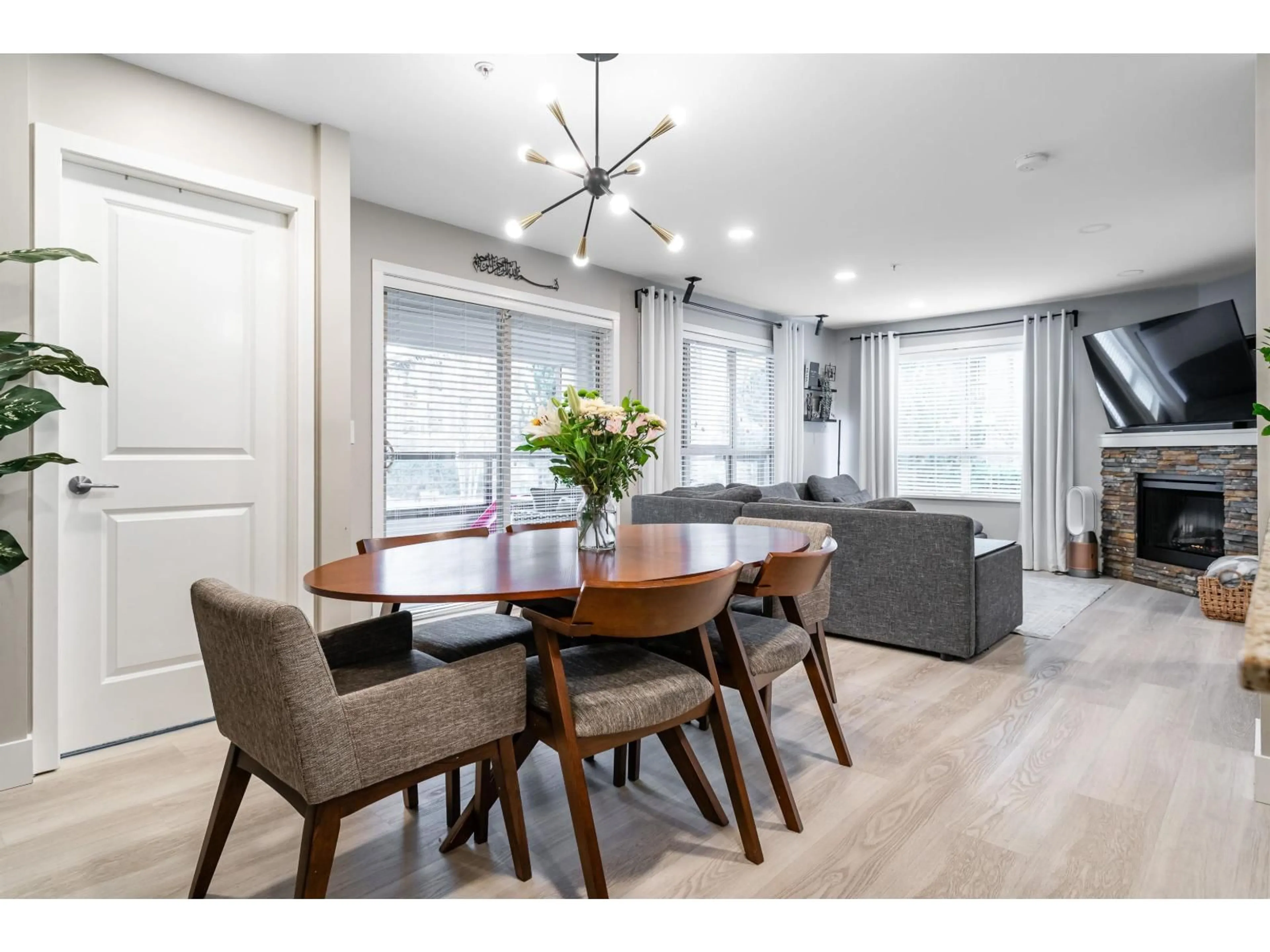 Open concept kitchen, wood/laminate floor for A206 - 8929 202 STREET, Langley British Columbia V1M0B4