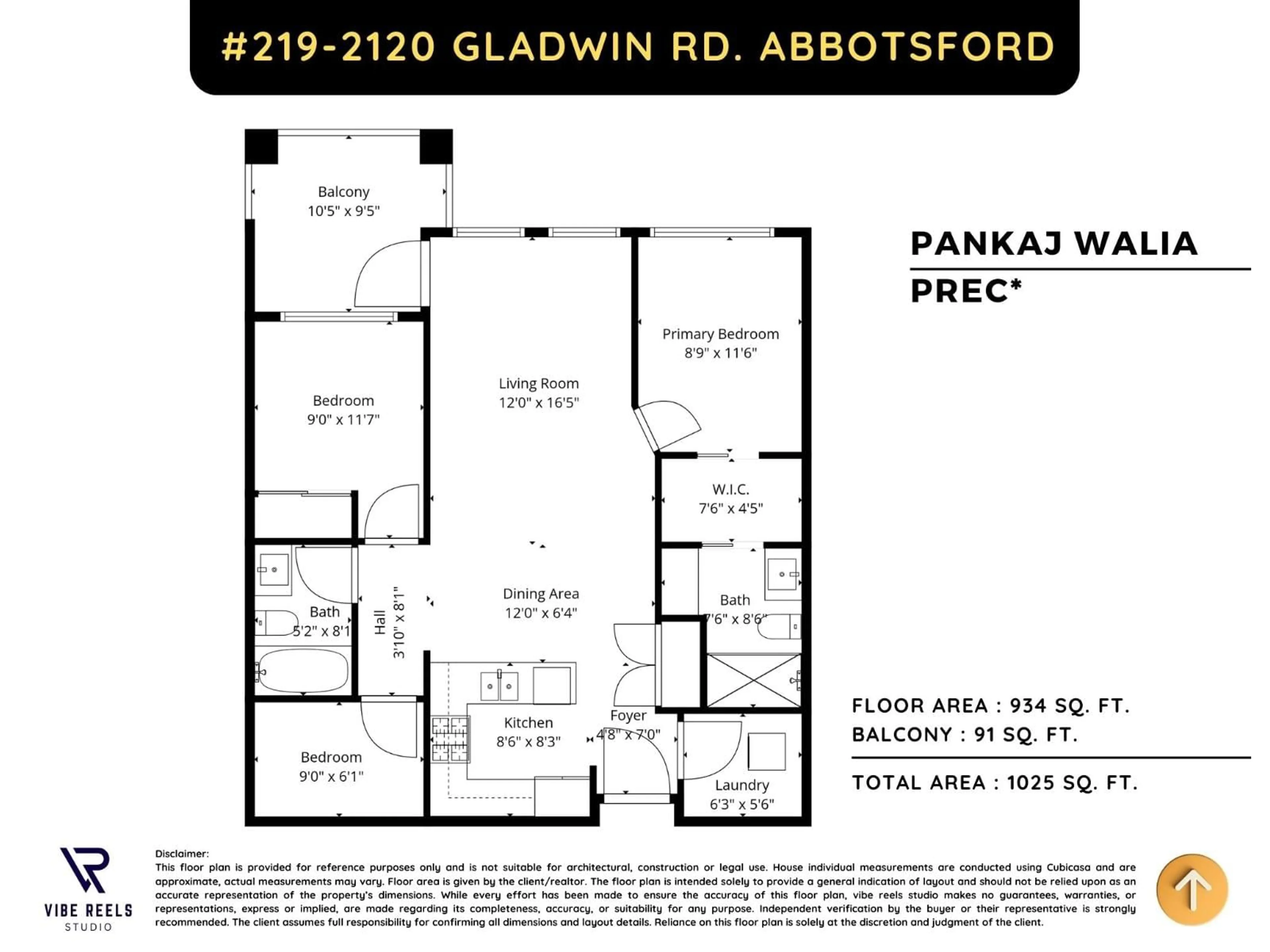 Floor plan for 219 - 2120 GLADWIN ROAD, Abbotsford British Columbia V2S0L7