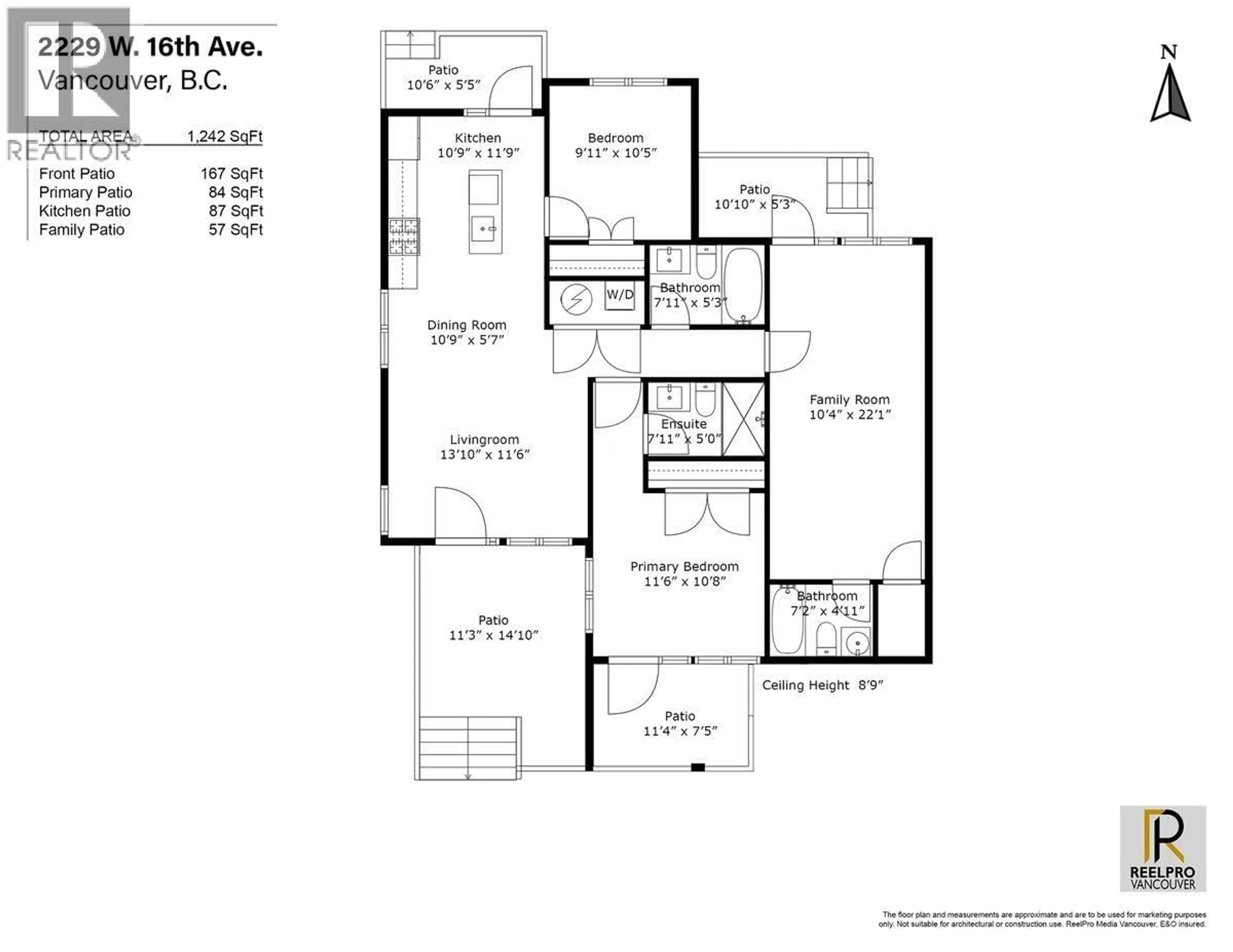 Floor plan for 2229 16TH AVENUE, Vancouver British Columbia V6K3B4