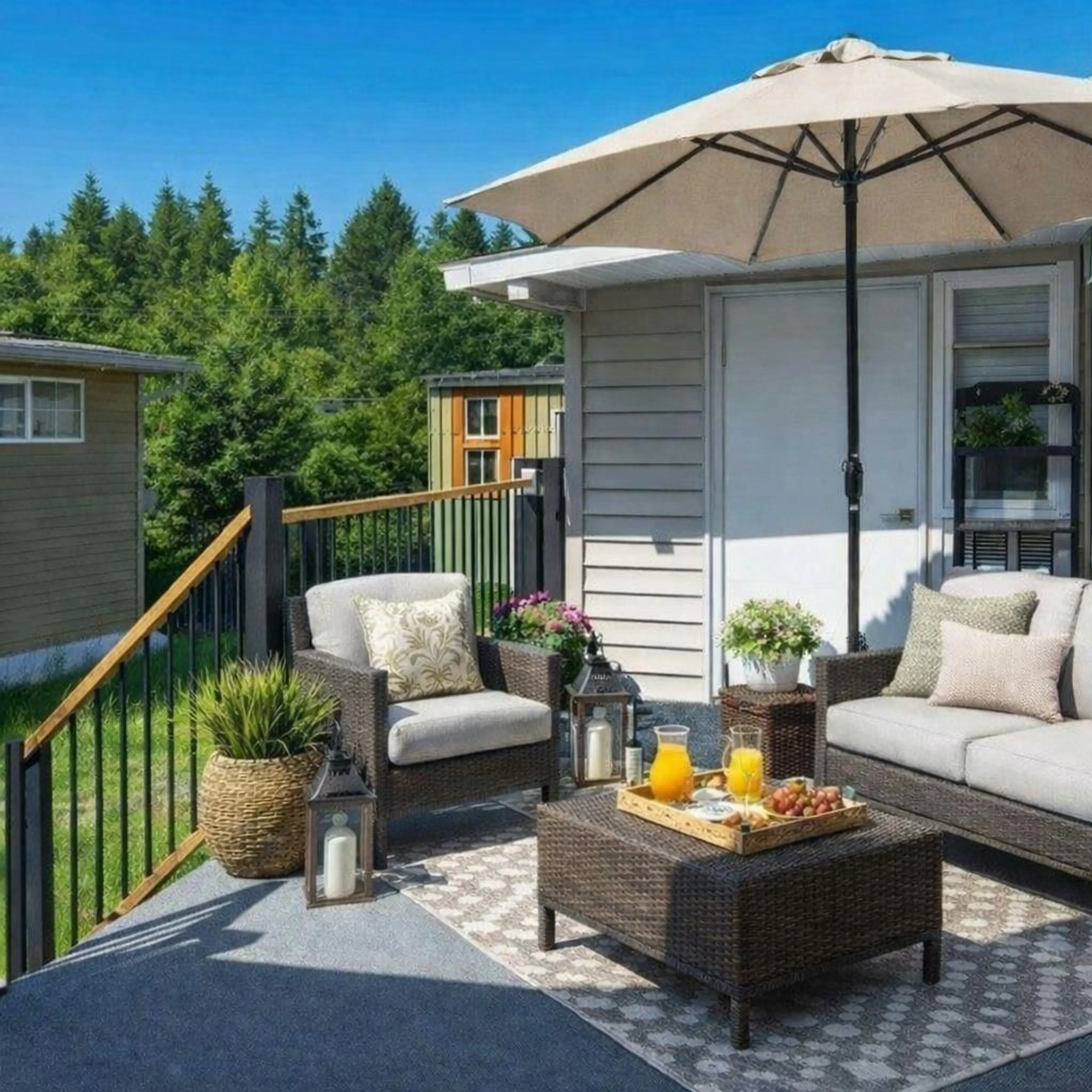 Patio, mountain view for 9 - 3031 200 STREET, Langley British Columbia V2Z1N5