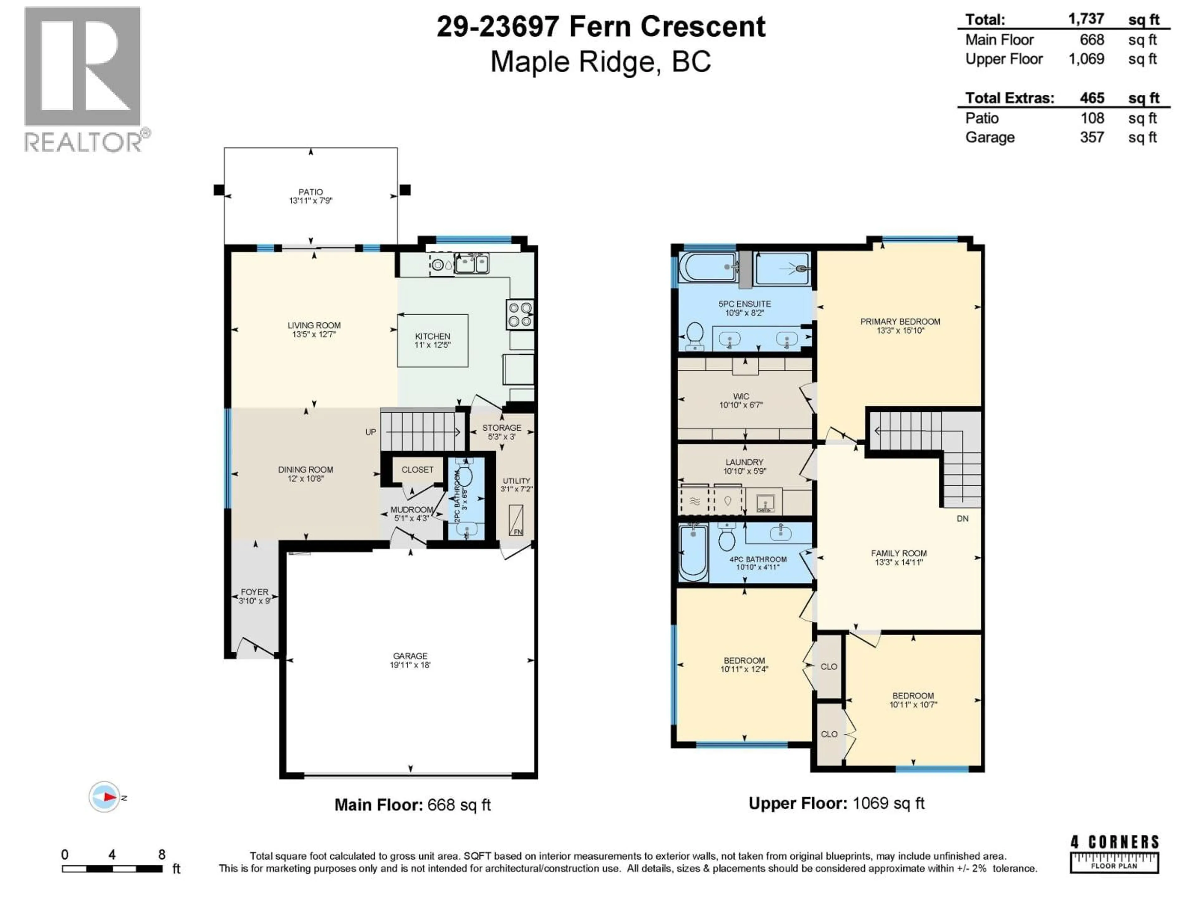 Floor plan for 29 - 23697 FERN CRESCENT, Maple Ridge British Columbia V4R0J4
