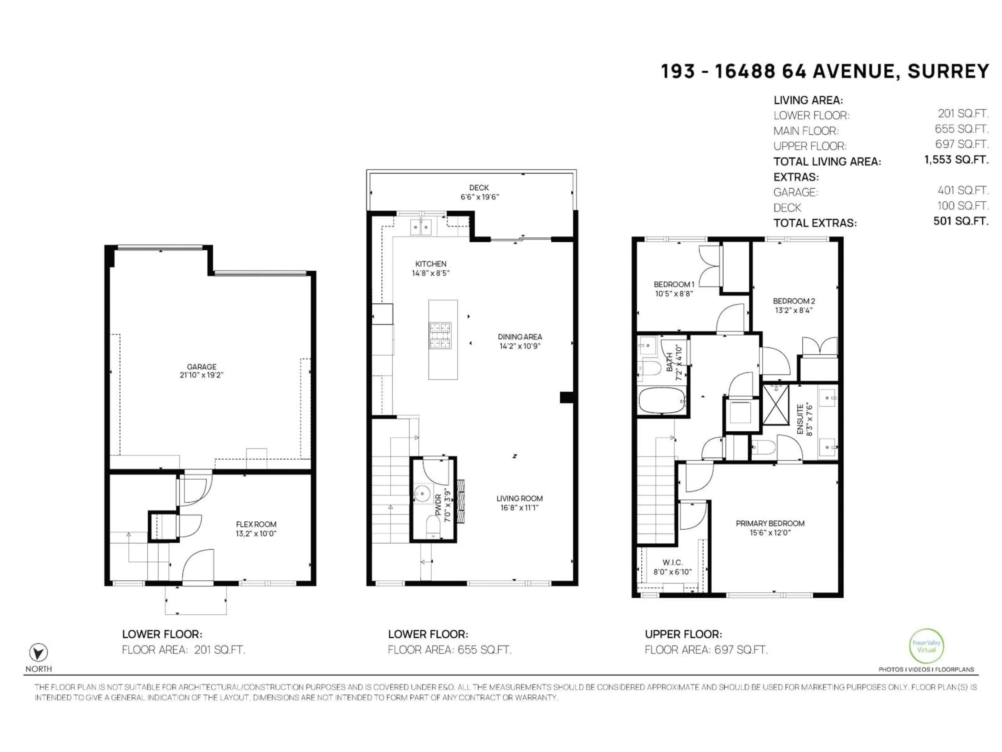 Floor plan for 193 - 16488 64 AVENUE, Surrey British Columbia V3S6X6