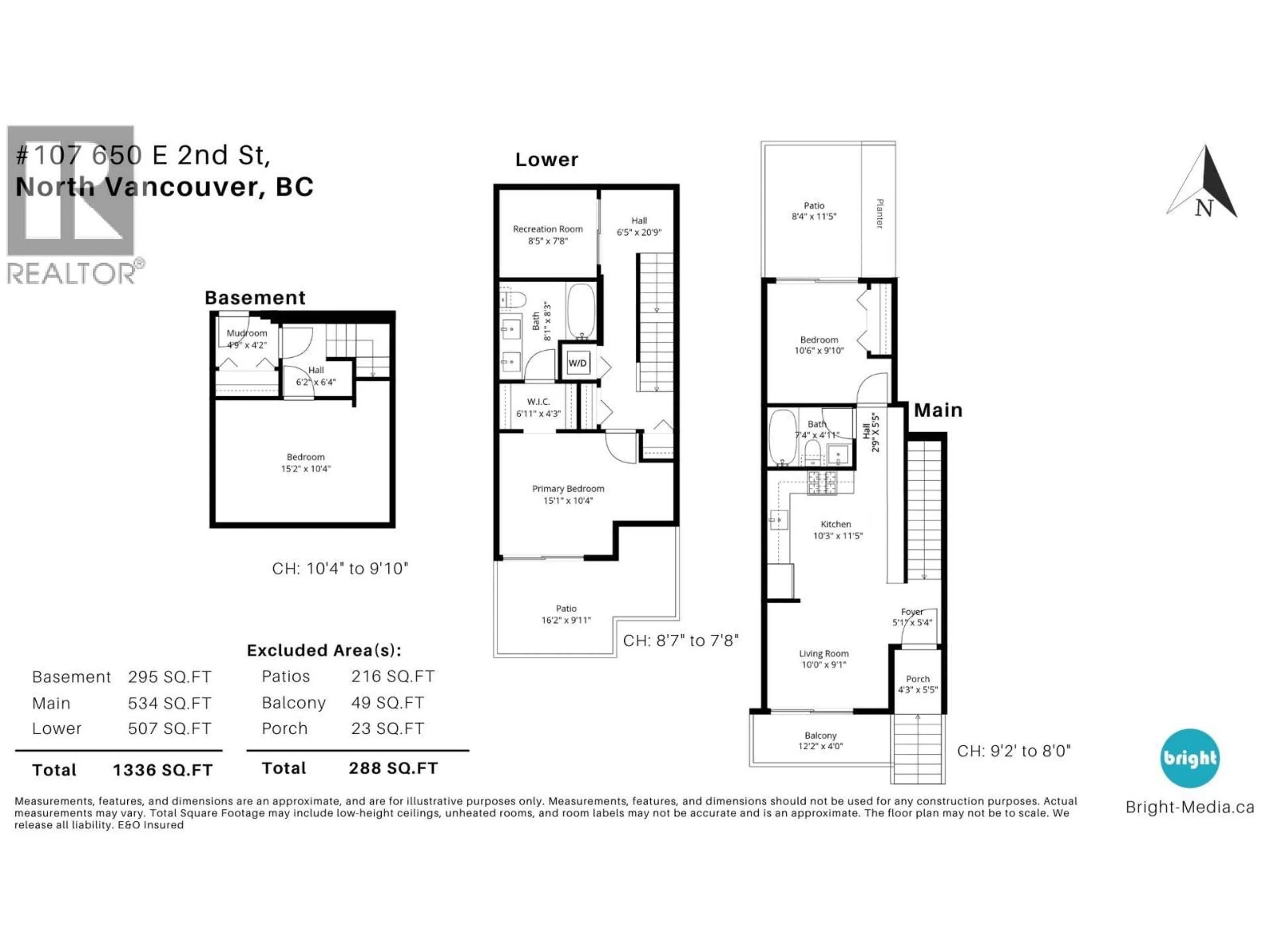 Floor plan for 107 - 650 2ND STREET, North Vancouver British Columbia V7L1E3