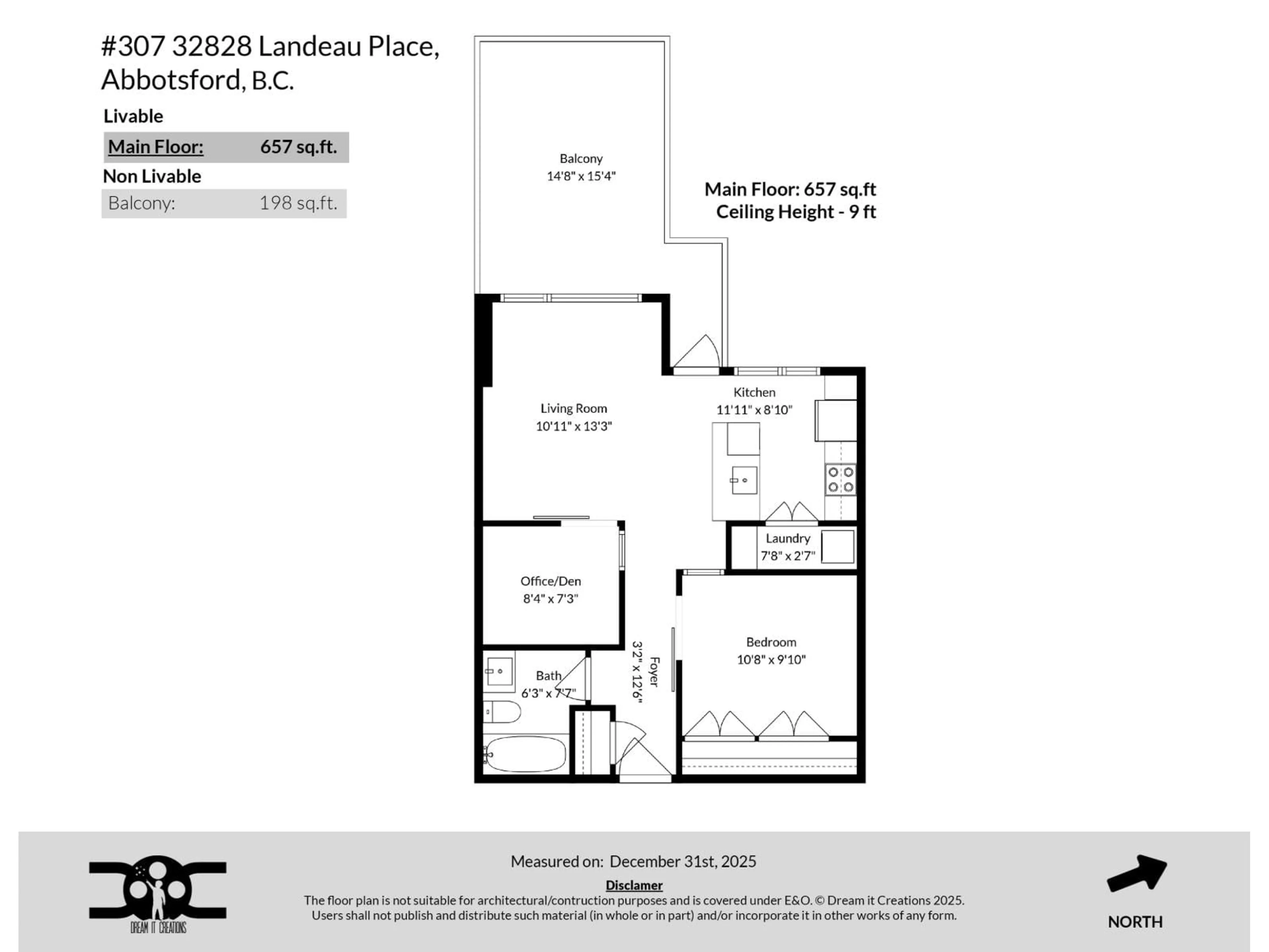 Floor plan for 307 - 32828 LANDEAU PLACE, Abbotsford British Columbia V2S0M4