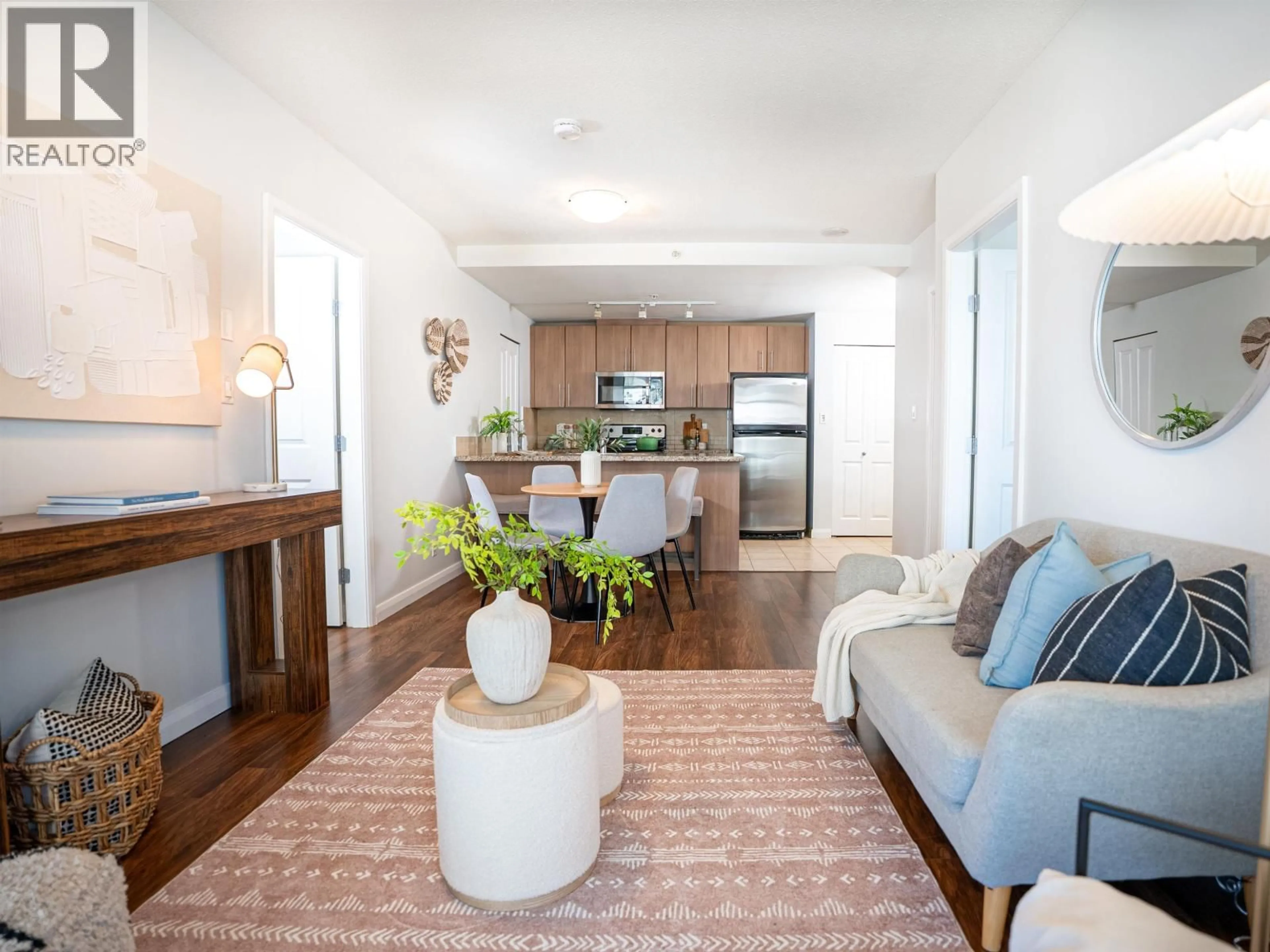 Living room with furniture, wood/laminate floor for 1205 - 898 CARNARVON STREET, New Westminster British Columbia V3M0C3