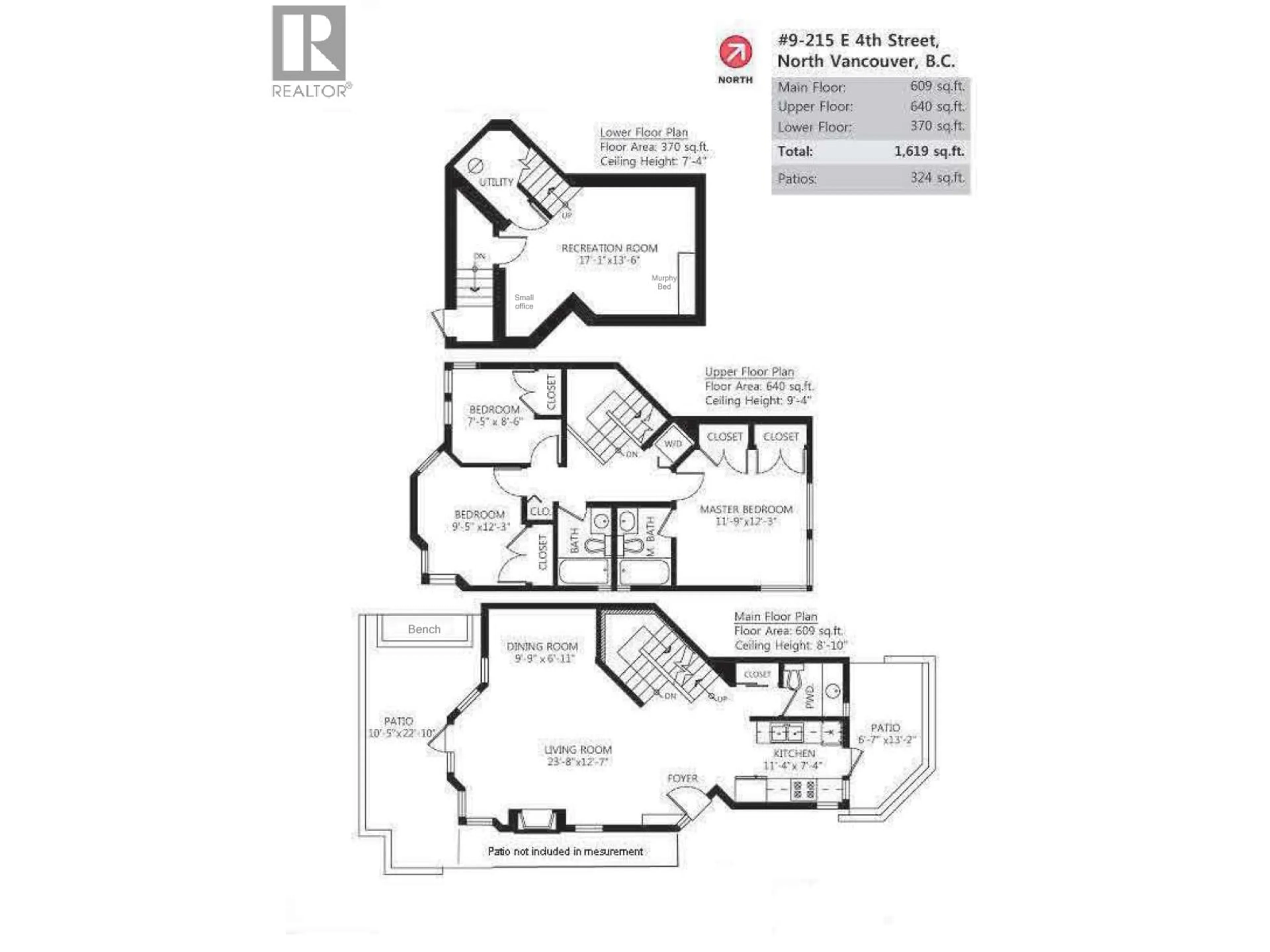 Floor plan for 9 - 215 4TH STREET, North Vancouver British Columbia V7L1J1