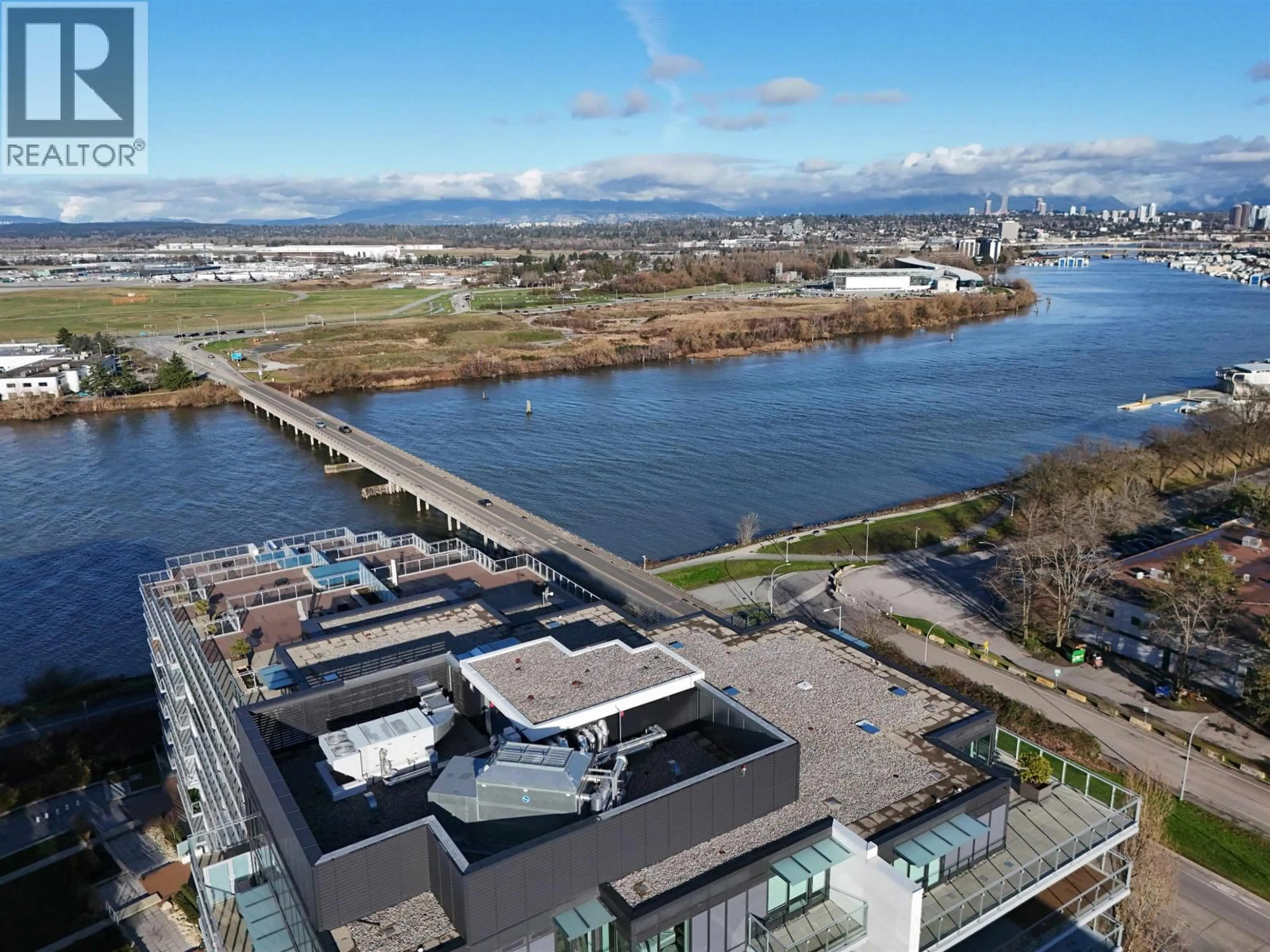 A pic from outside/outdoor area/front of a property/back of a property/a pic from drone, water/lake/river/ocean view for 303 - 6833 PEARSON WAY, Richmond British Columbia V7C0E8