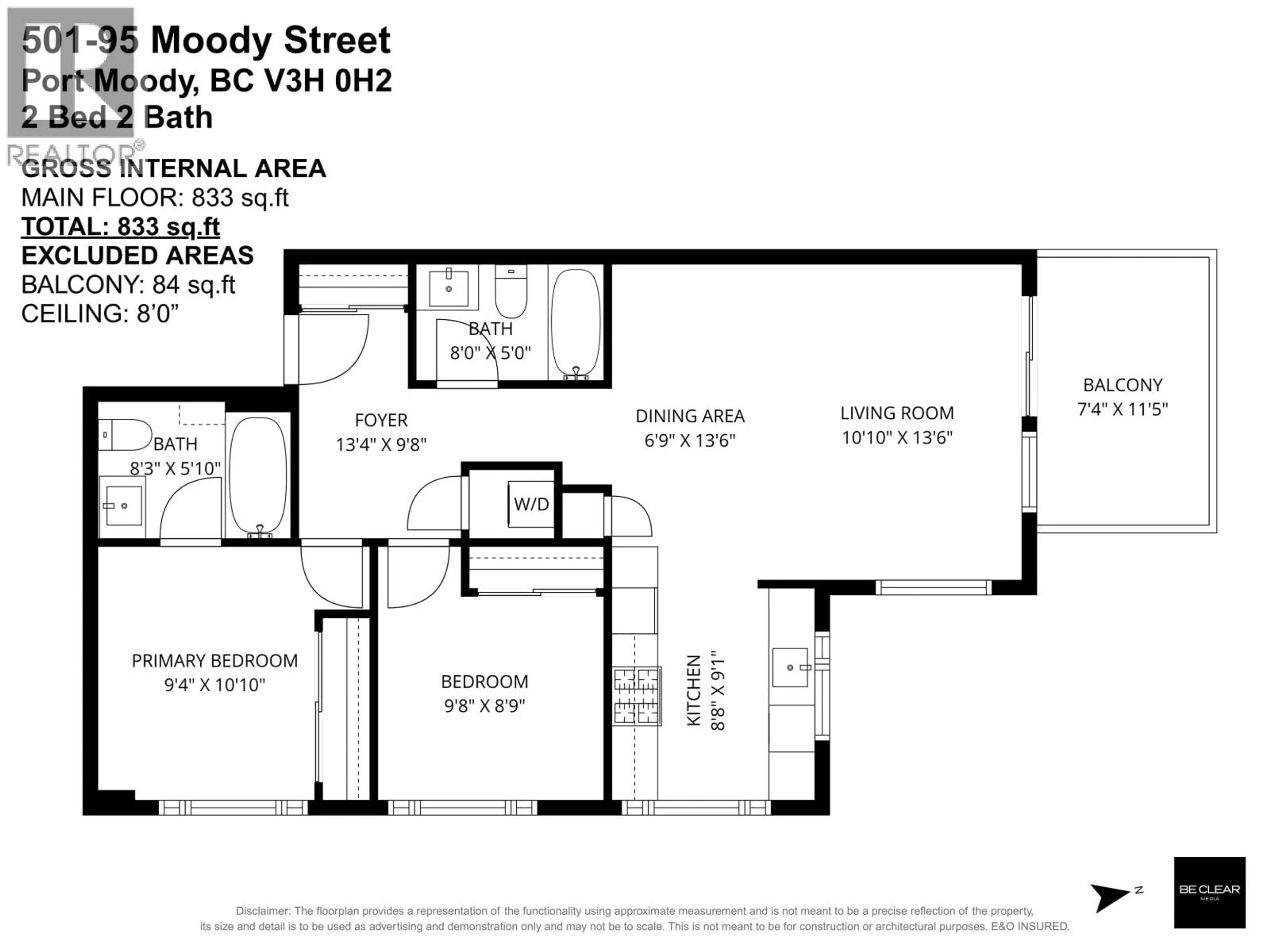 Floor plan for 501 - 95 MOODY STREET, Port Moody British Columbia V3H0H2