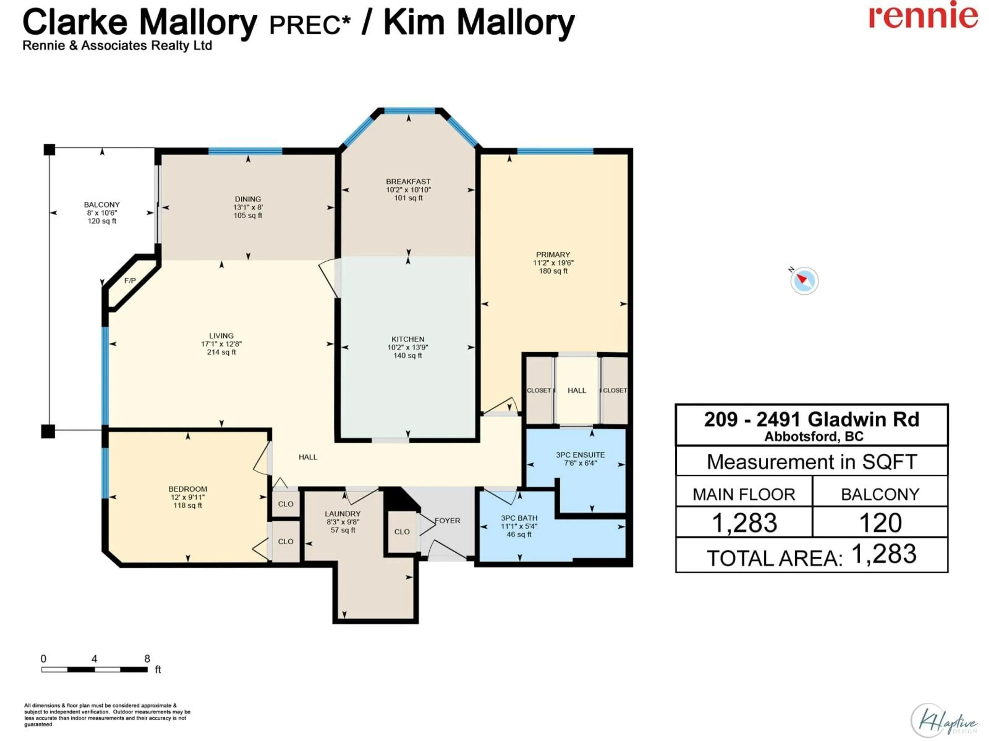Floor plan for 209 - 2491 GLADWIN ROAD, Abbotsford British Columbia V2T3N8