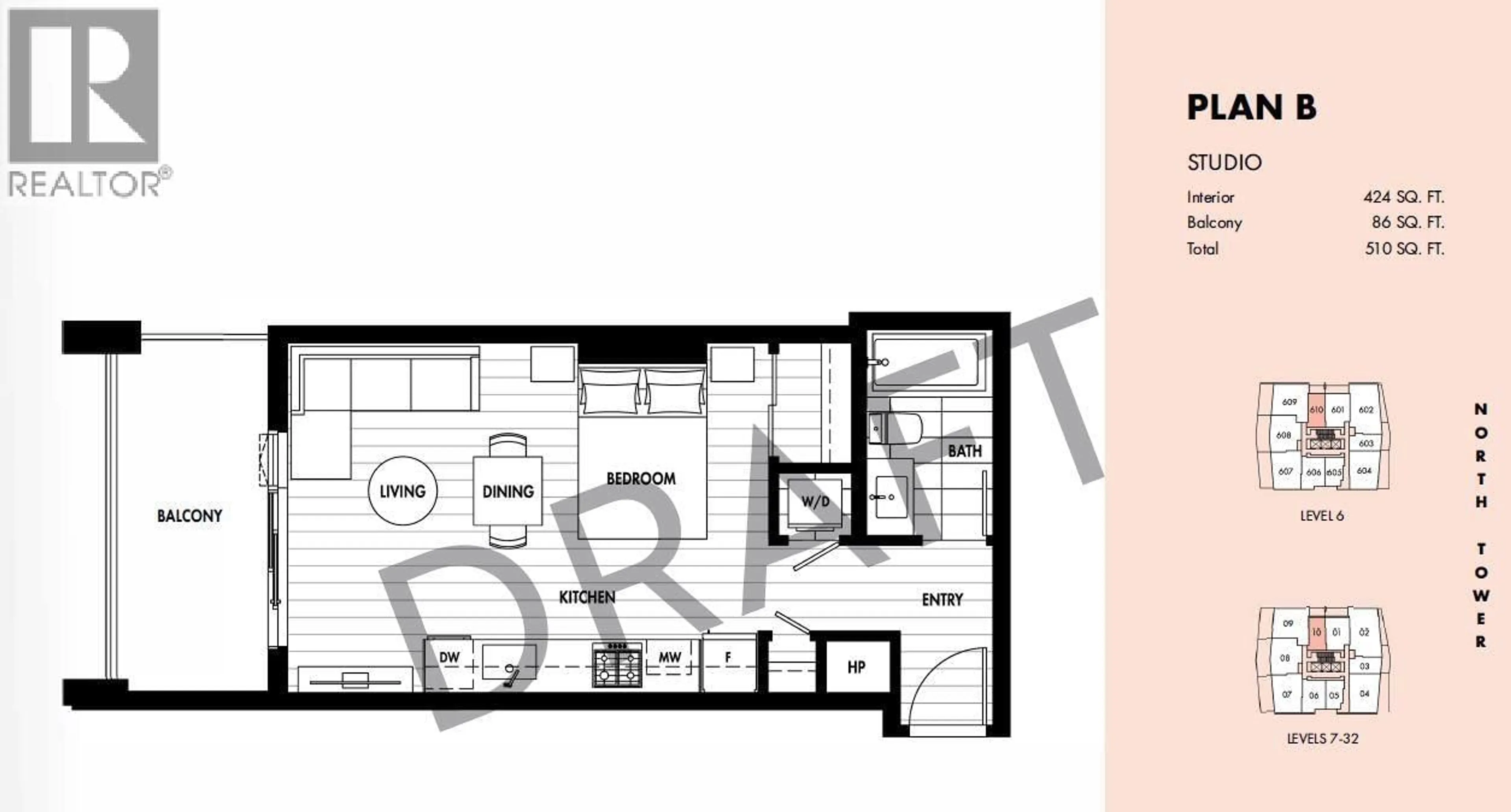 Floor plan for 910 - 318 ALDERSON AVENUE, Coquitlam British Columbia V3K0J1