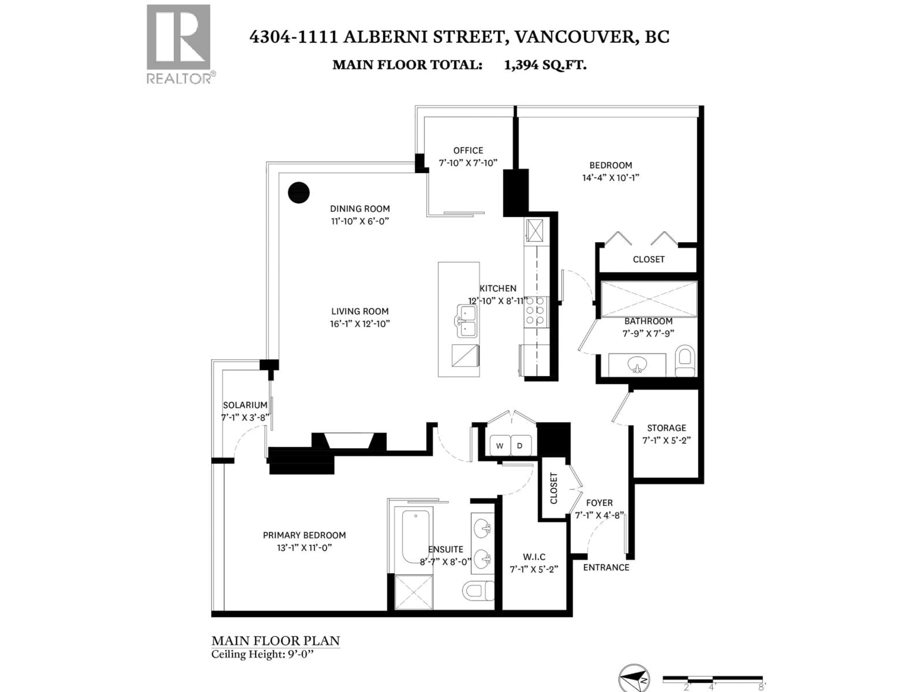Floor plan for 4304 - 1111 ALBERNI STREET, Vancouver British Columbia V6E4V2