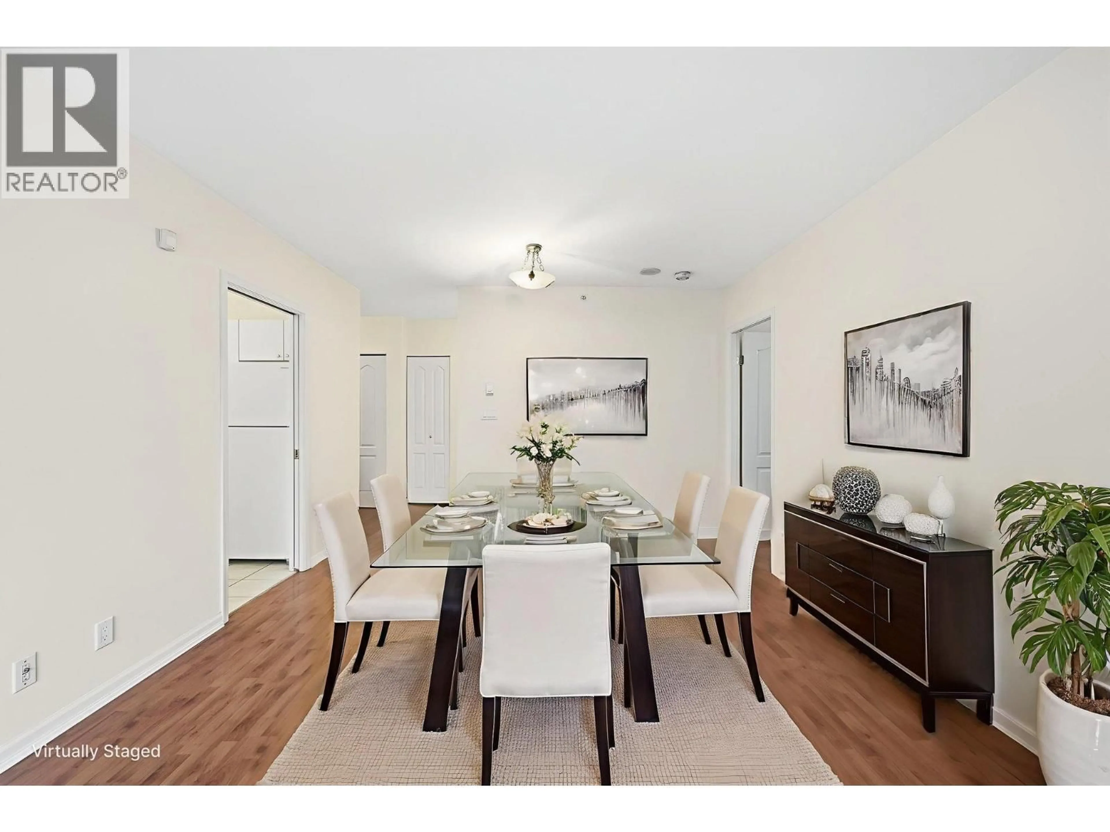 Dining room, wood/laminate floor for 201 - 8171 SABA ROAD, Richmond British Columbia V6Y4B3