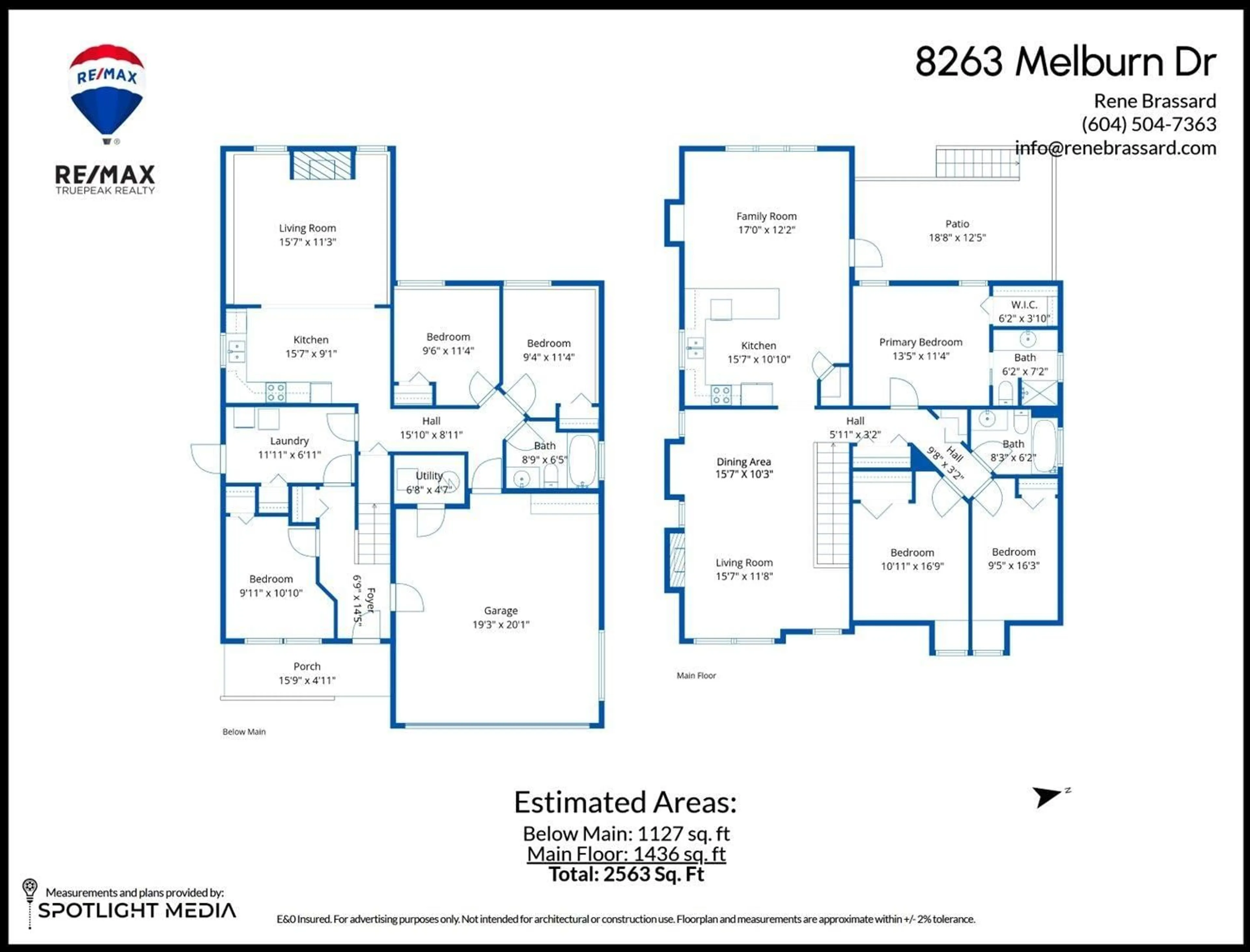 Floor plan for 8263 MELBURN DRIVE, Mission British Columbia V2V7H3