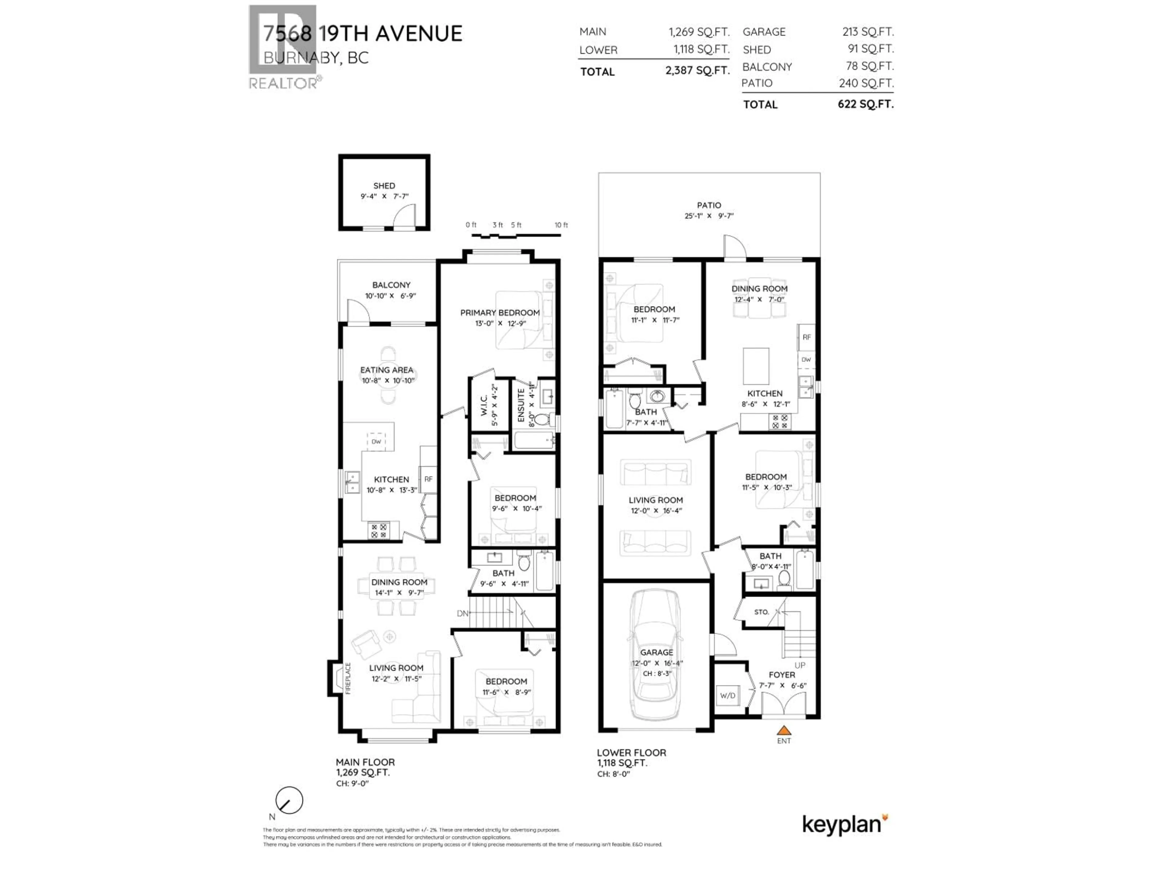 Floor plan for 7568 19TH AVENUE, Burnaby British Columbia V3N1E6