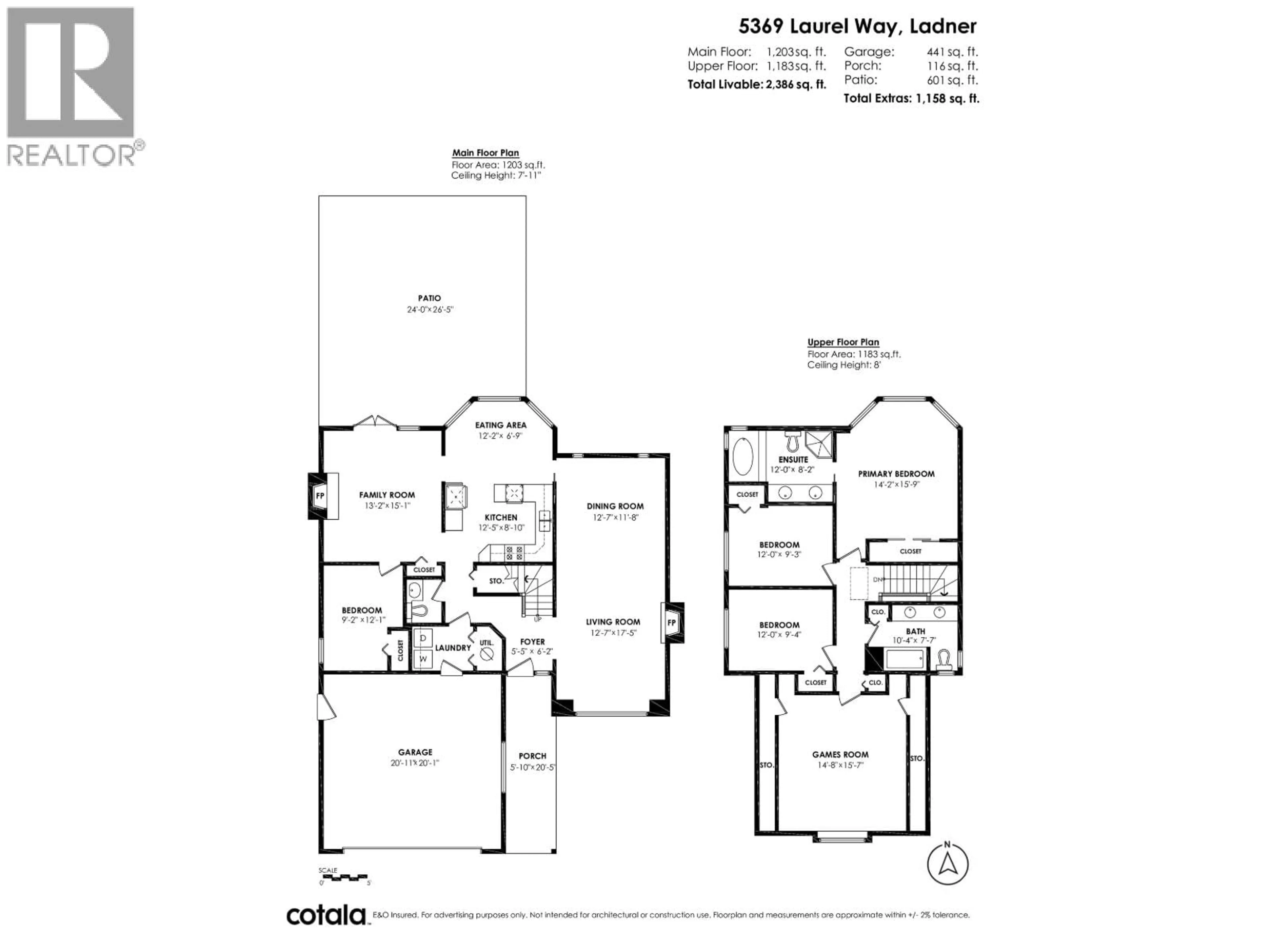 Floor plan for 5369 LAUREL WAY, Delta British Columbia V4K4H5