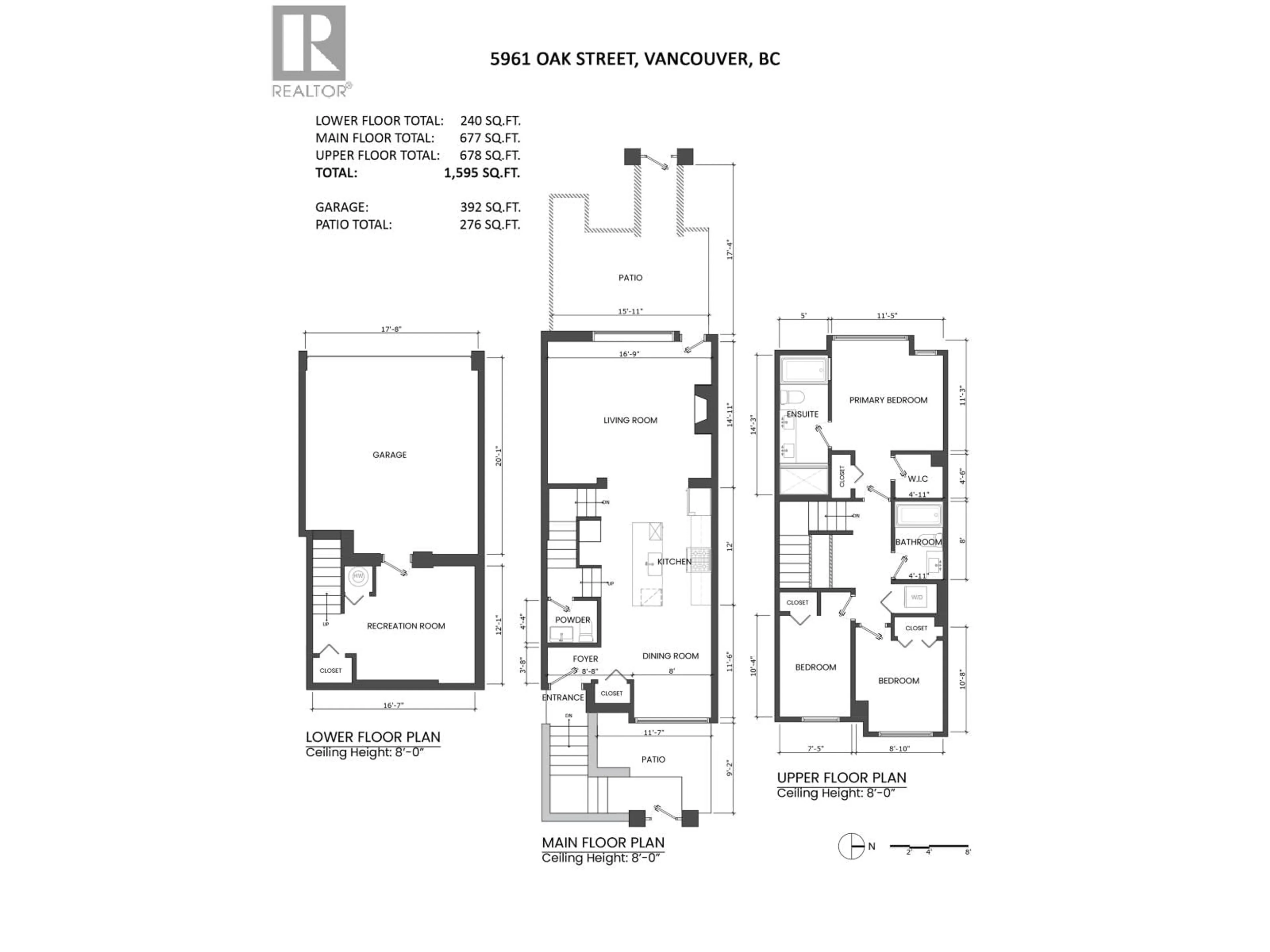 Floor plan for 5961 OAK STREET, Vancouver British Columbia V6M2W1